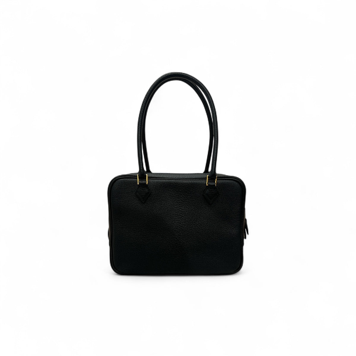 Hermes Mini Plume Chevre Mysore Black STAMP K