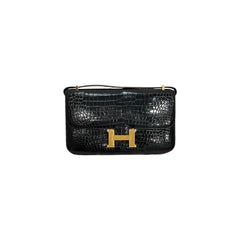 Hermes Constance Elan Alligator Black STAMP T