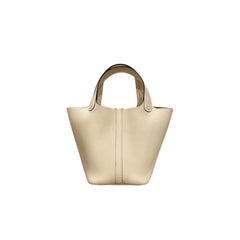 Hermes Picotin 18 Clemence White STAMP W