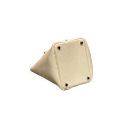 Hermes Picotin 18 Clemence White STAMP W