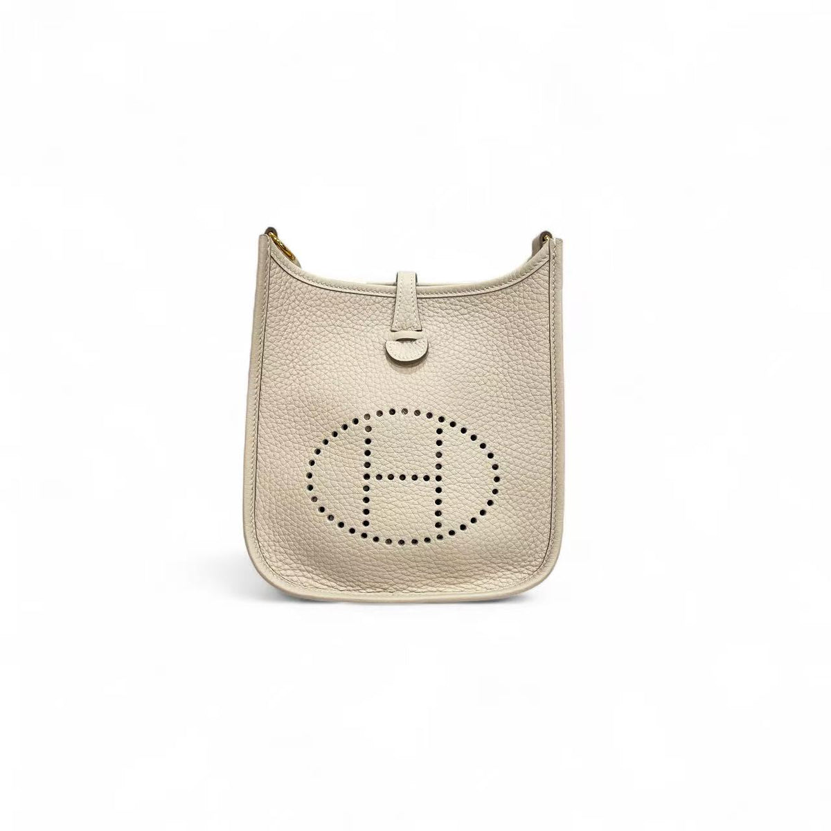 Hermes Mini Evelyne Clemence Cream STAMP K