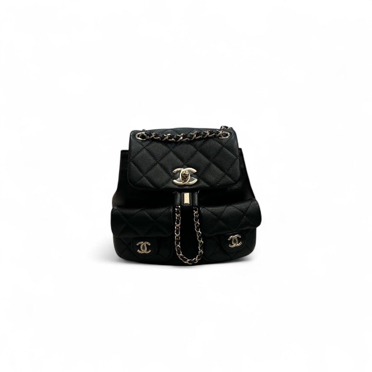 Chanel Triple Pack Duma Backpack Lambskin Black (Microchip)