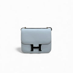 Hermes Mini Constance Epsom Blue Pale STAMP Z