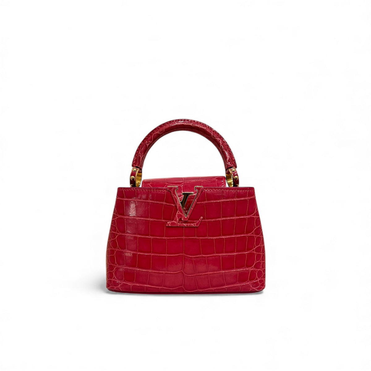 Louis Vuitton Mini Capucines Crocodile Hot Pink