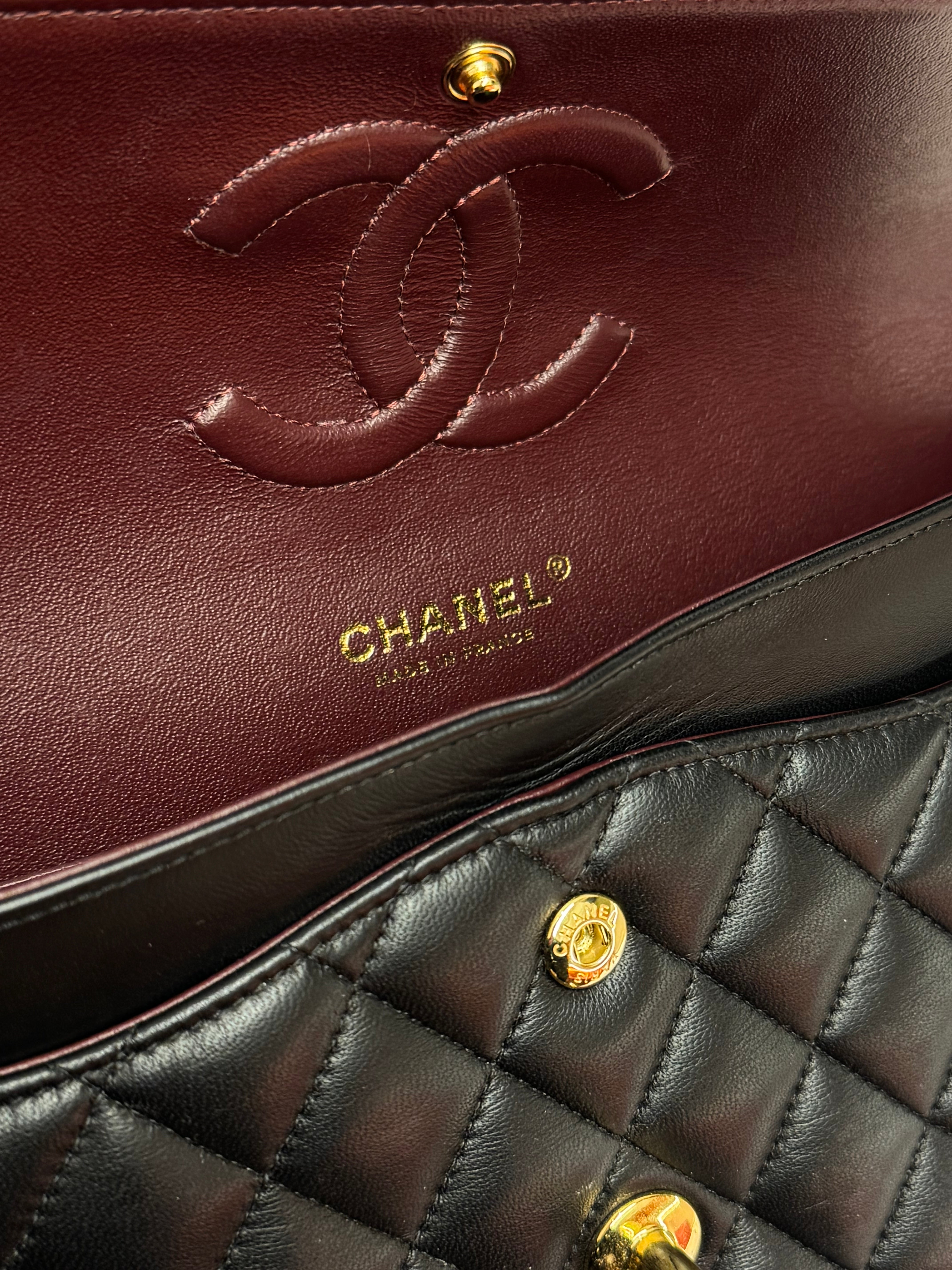 Chanel Medium Double Flap Lambskin Black