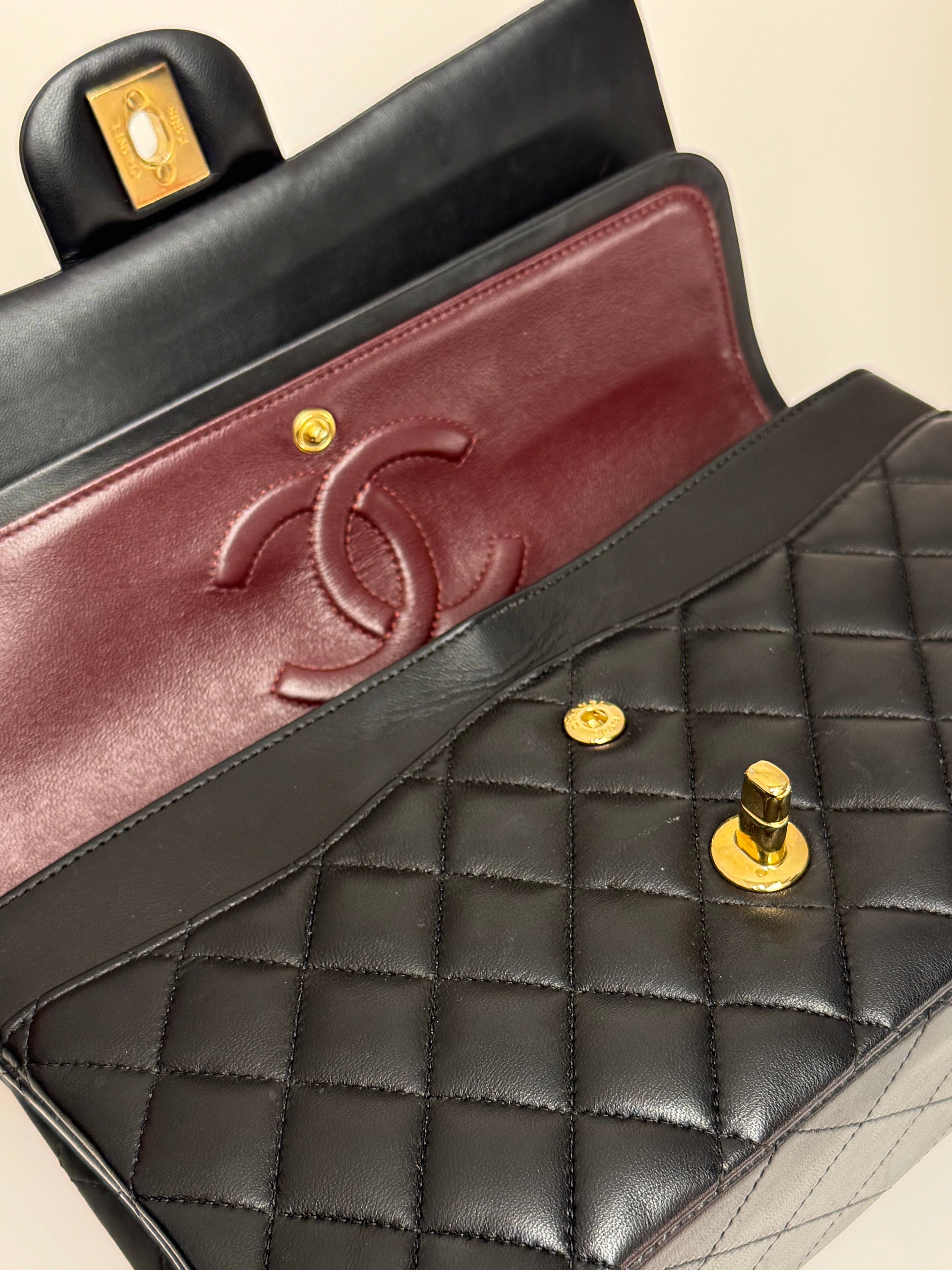 Chanel Medium Double Flap Lambskin Black