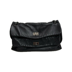 Chanel Large Mademoiselle Double Flap Lambskin  Black