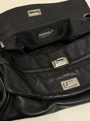 Chanel Large Mademoiselle Double Flap Lambskin  Black