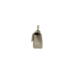 Chanel Mini Top Handle Rectangular Flap Caviar Beige