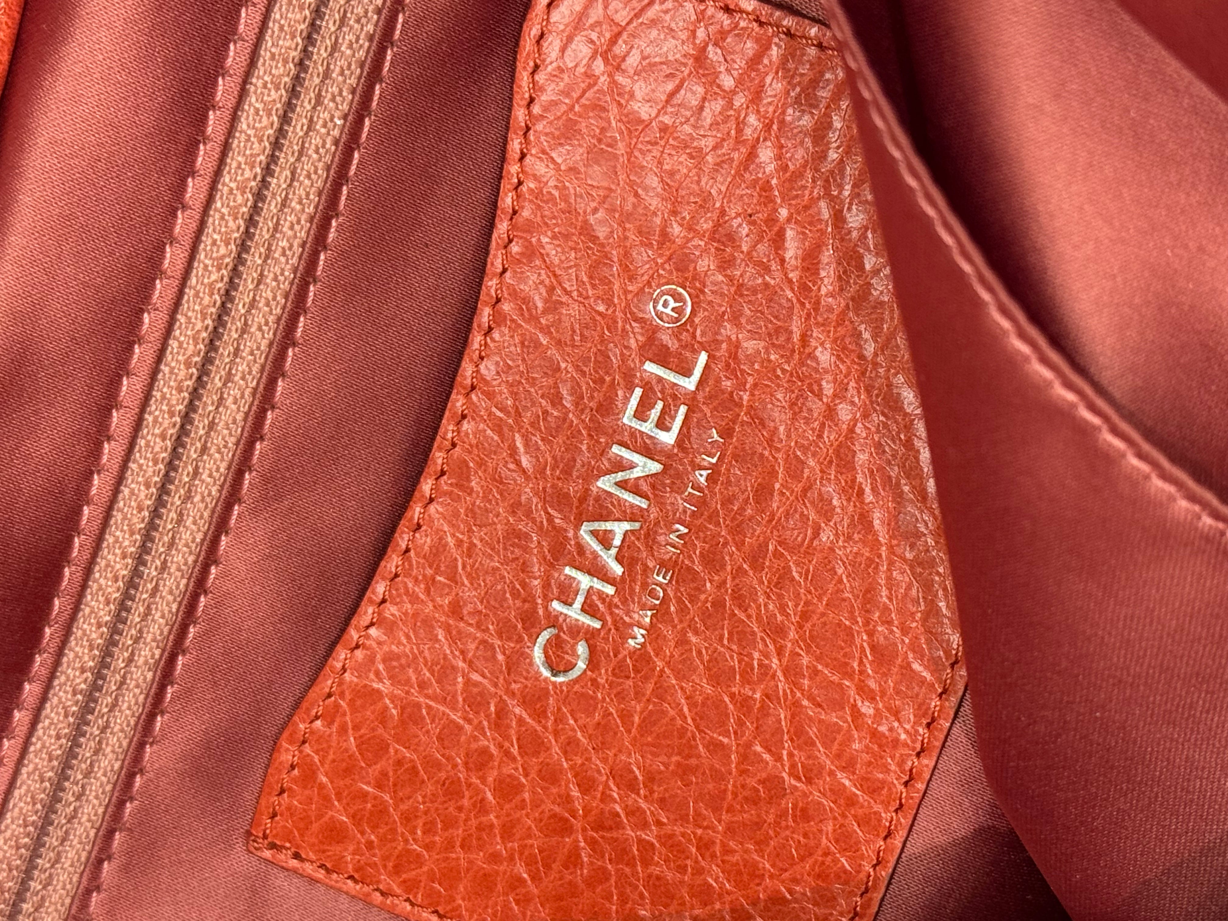 Chanel On The Road Flap Bag Calfskin Red