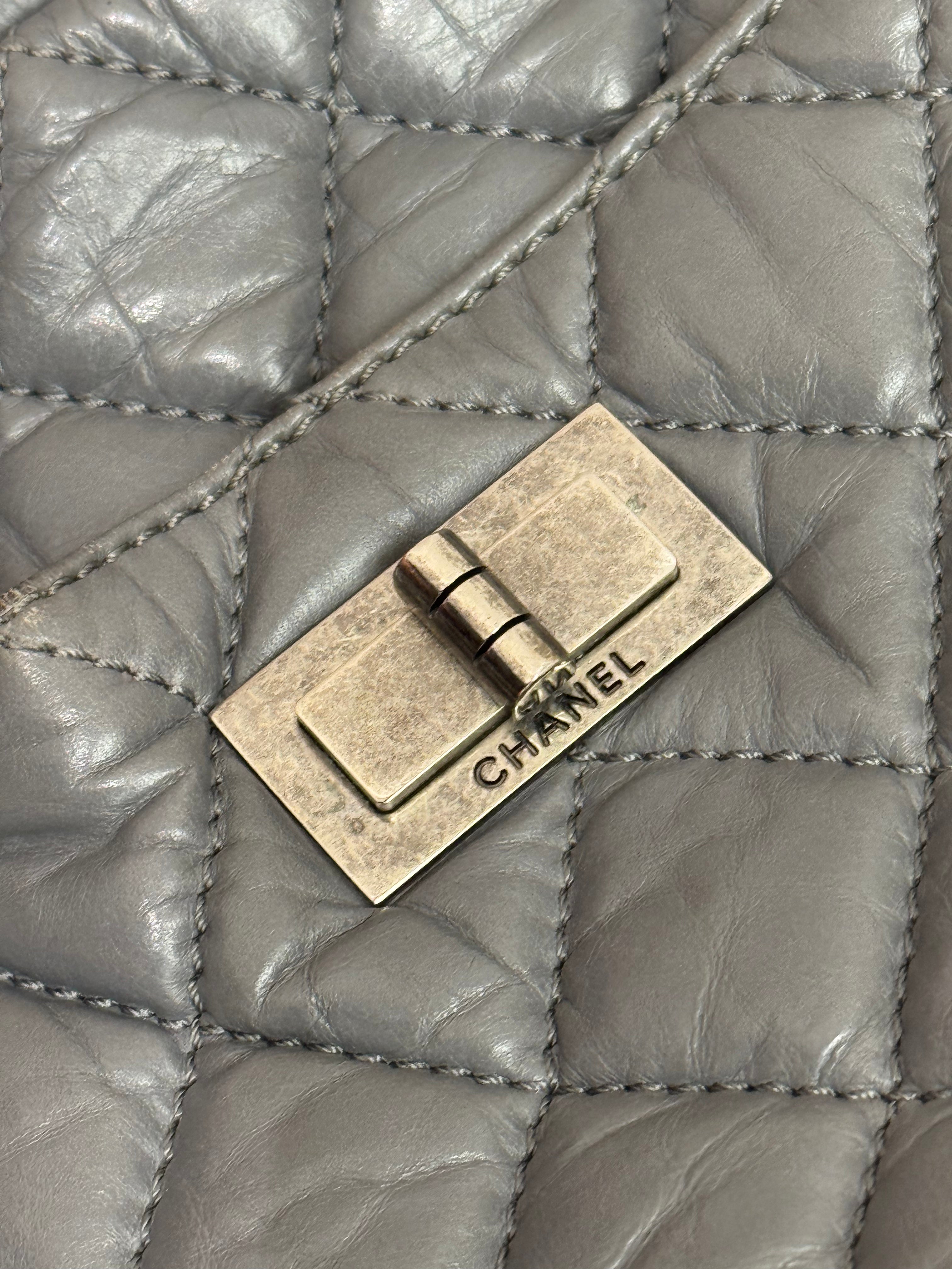 Chanel Medium Camera Case Aged Calfskin Grey