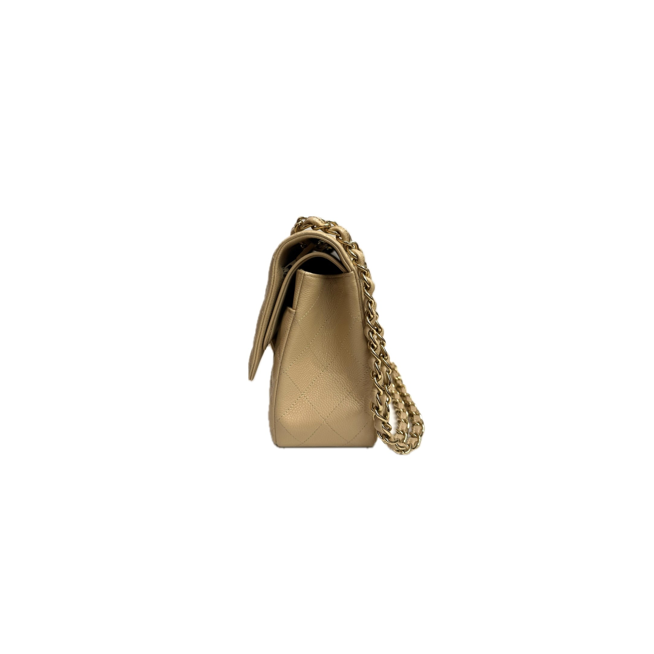 Chanel Jumbo Classic Double Flap Bag Caviar Beige