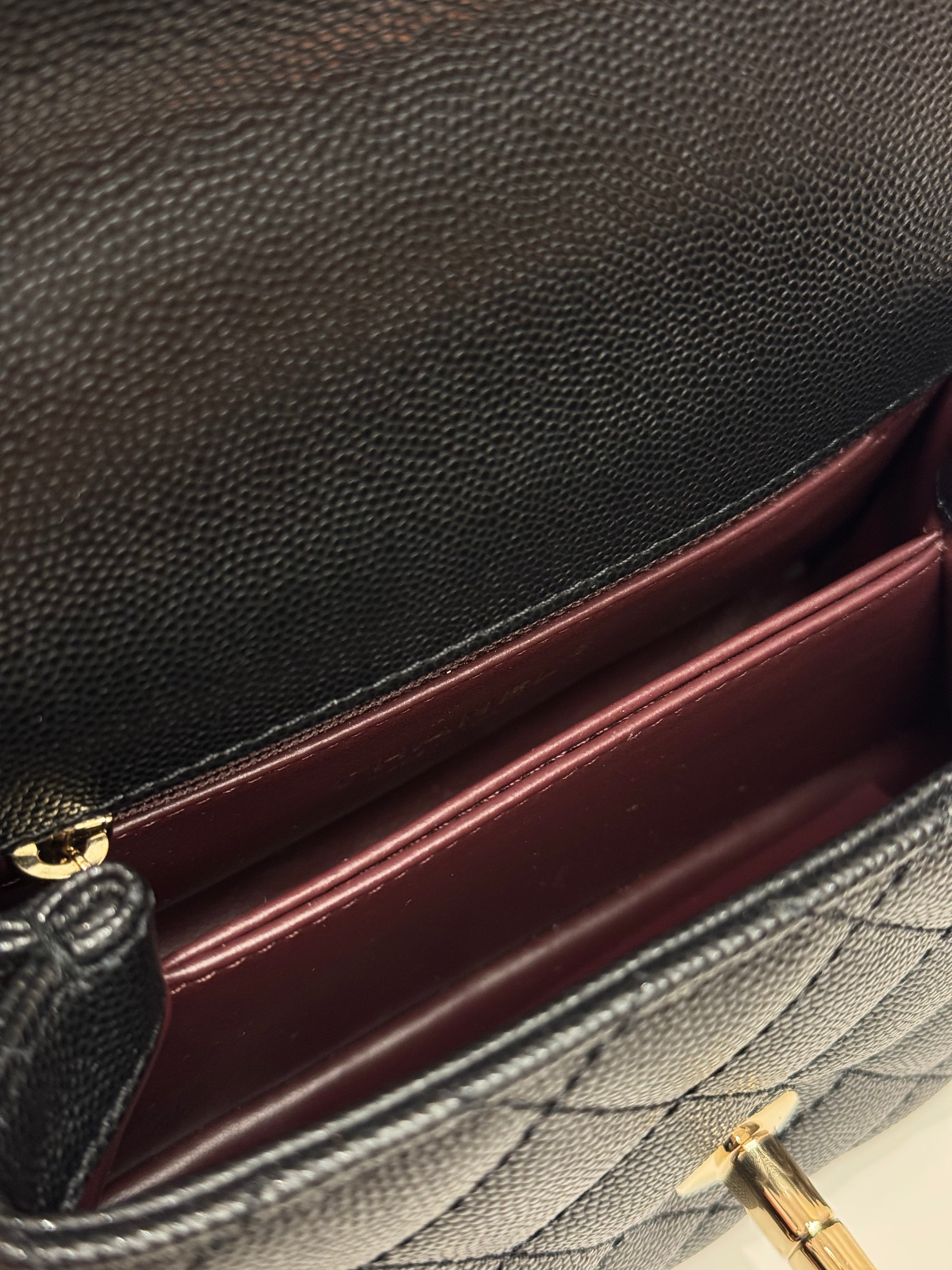 Chanel Mini Coco Handle Caviar Black