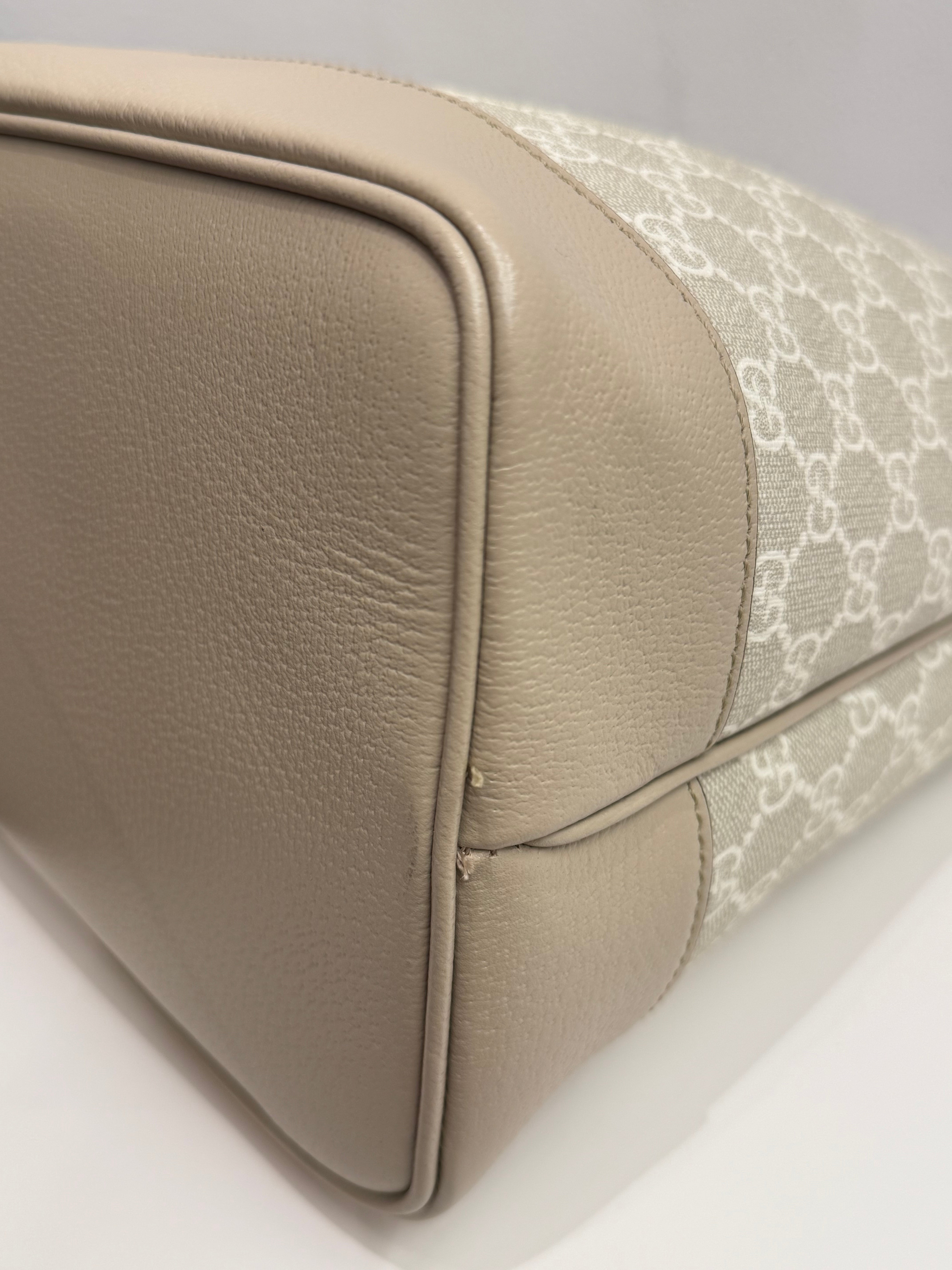 Gucci Ophidia Large Shoulder Bag GG Supreme Canvas Beige/White