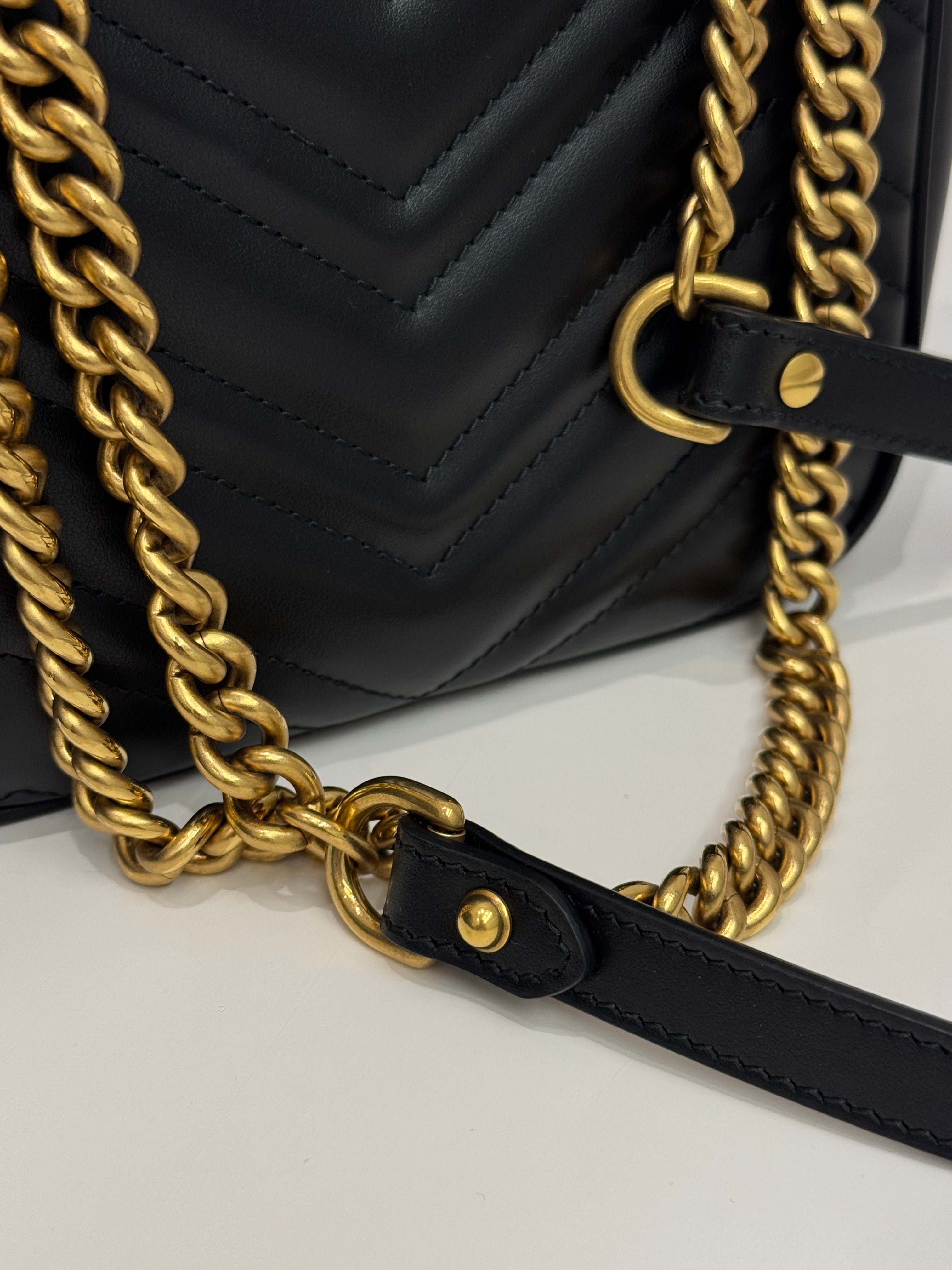 Gucci GG Marmont Mini Shoulder Bag Black