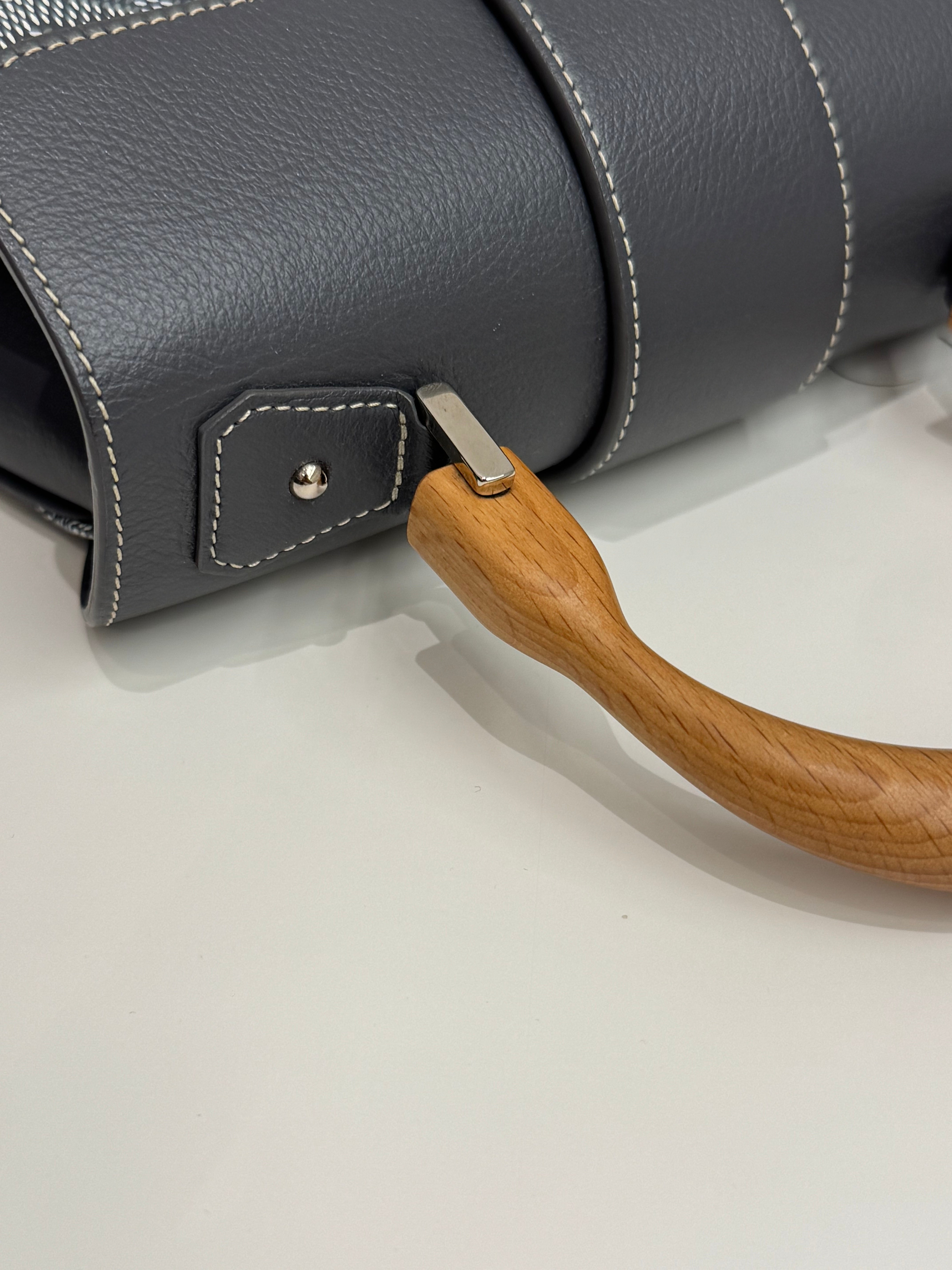 Goyard Mini Saigon Bag Goyardine Cavas/Calfskin Grey