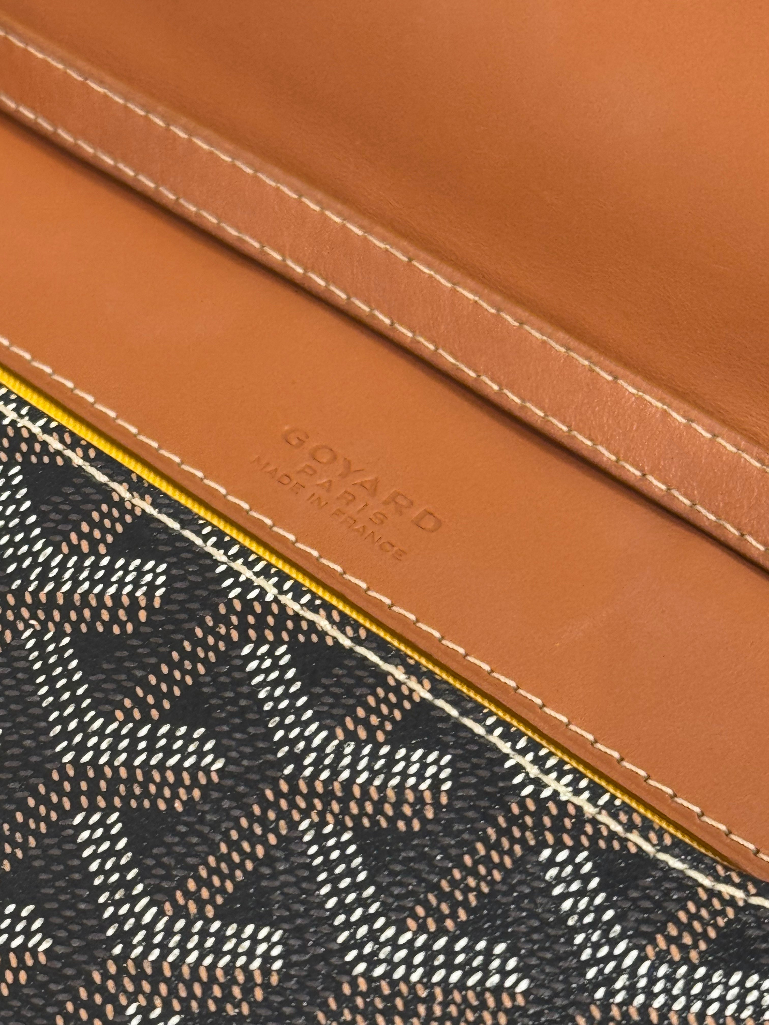 Goyard Monte Carlo Mini Case Goyardine Canvas Calfskin Black
