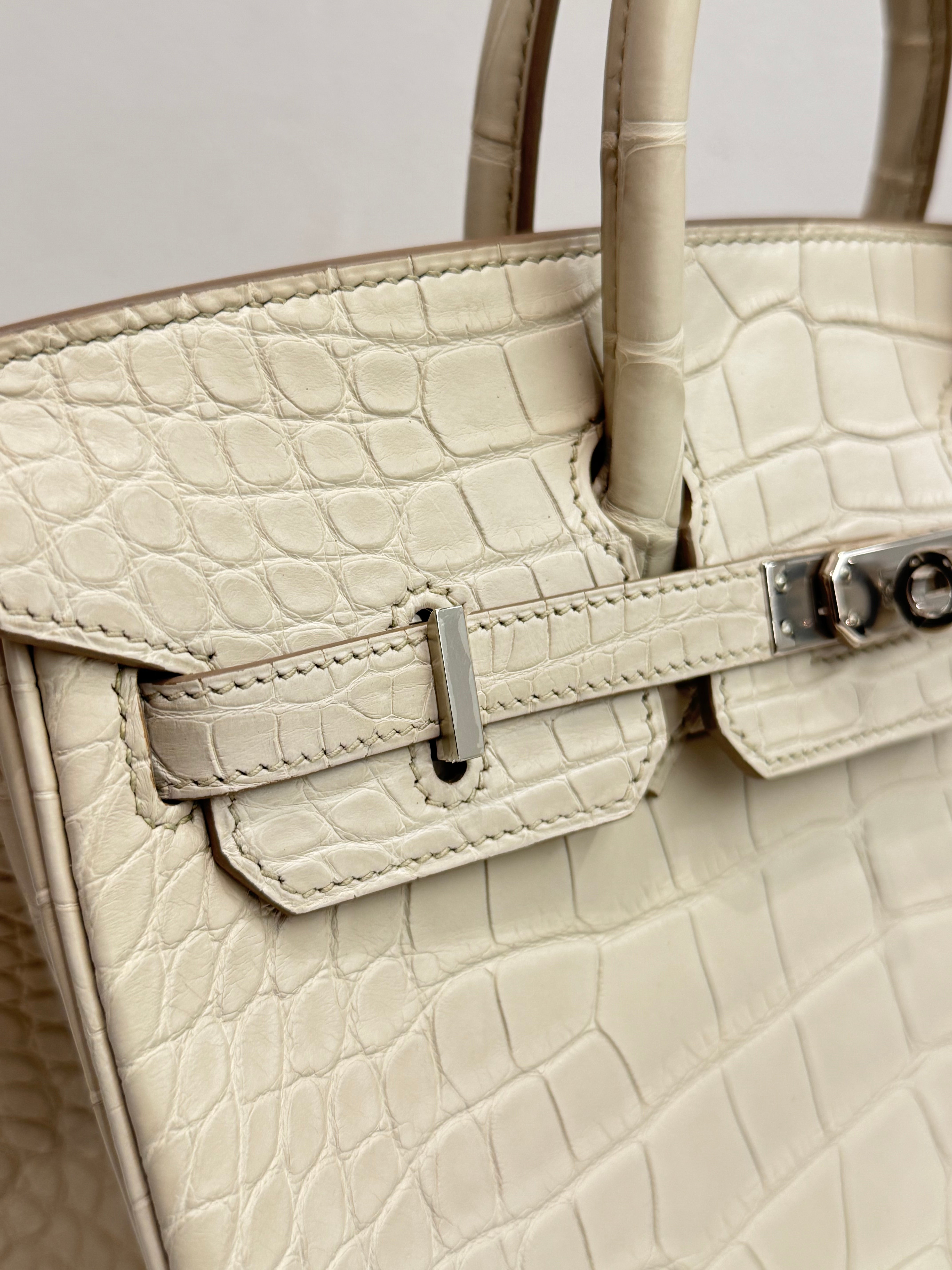 Hermes Birkin 25 Alligator Beton STAMP Z