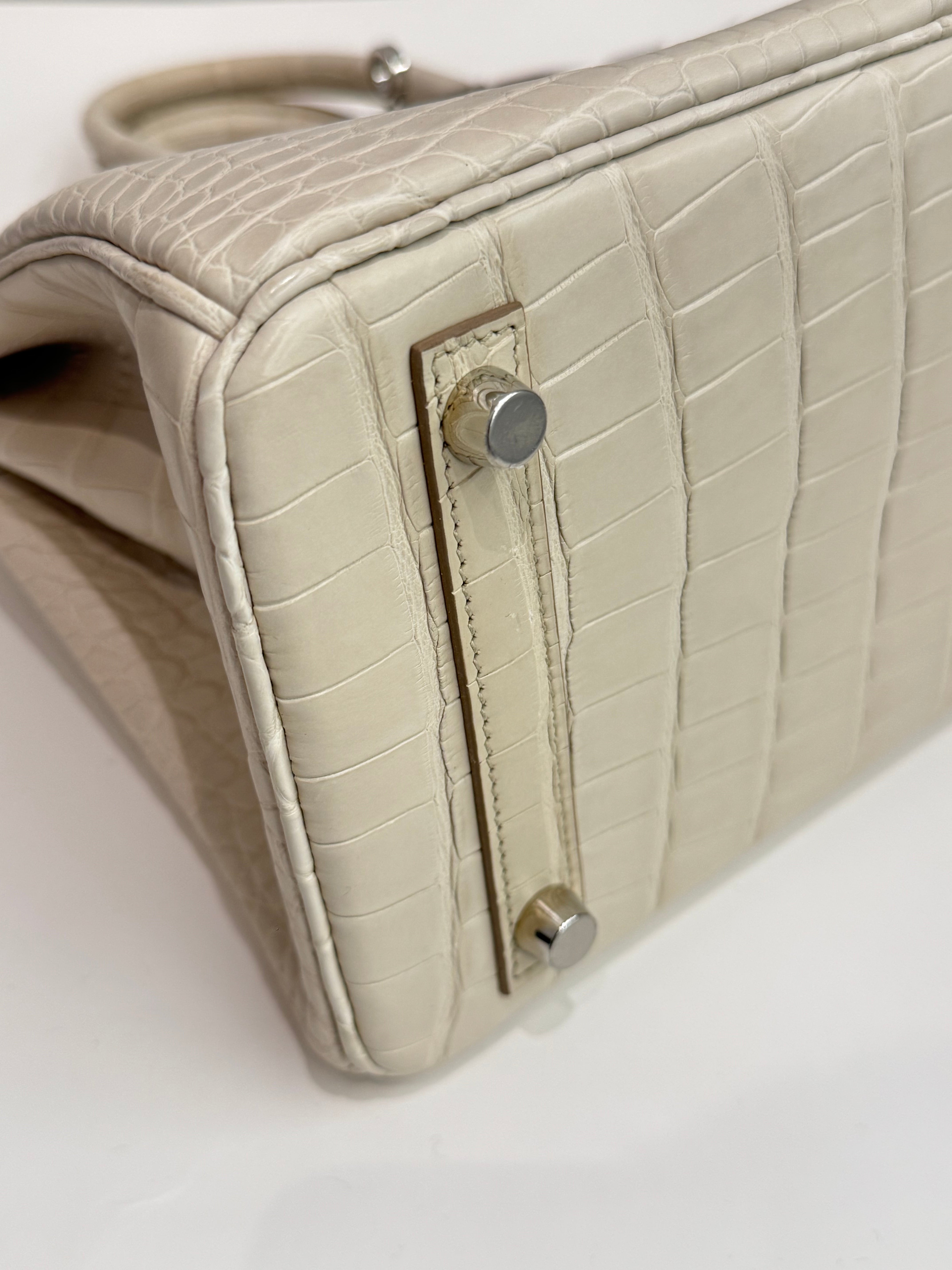 Hermes Birkin 25 Alligator Beton STAMP Z