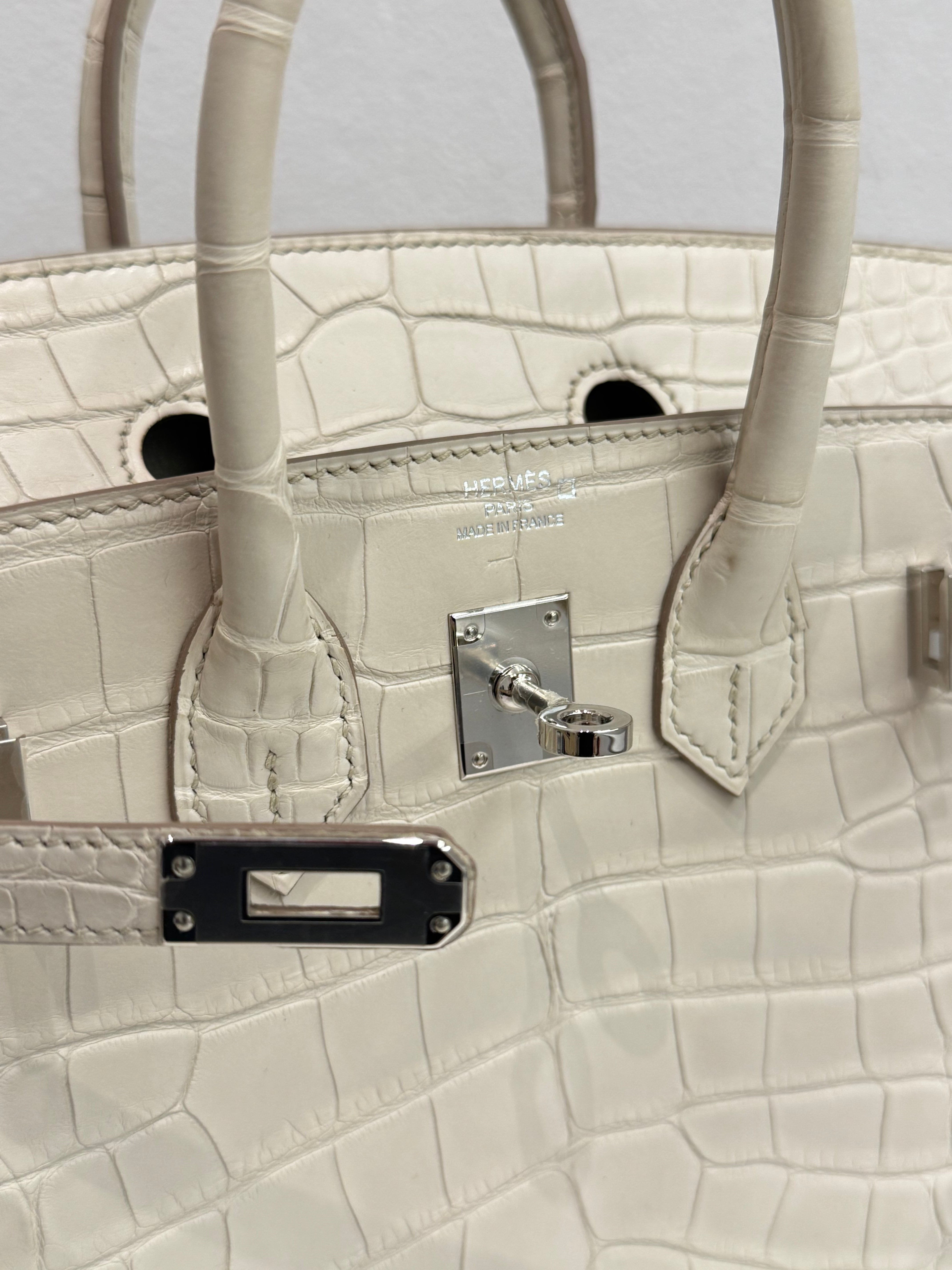 Hermes Birkin 25 Alligator Beton STAMP Z