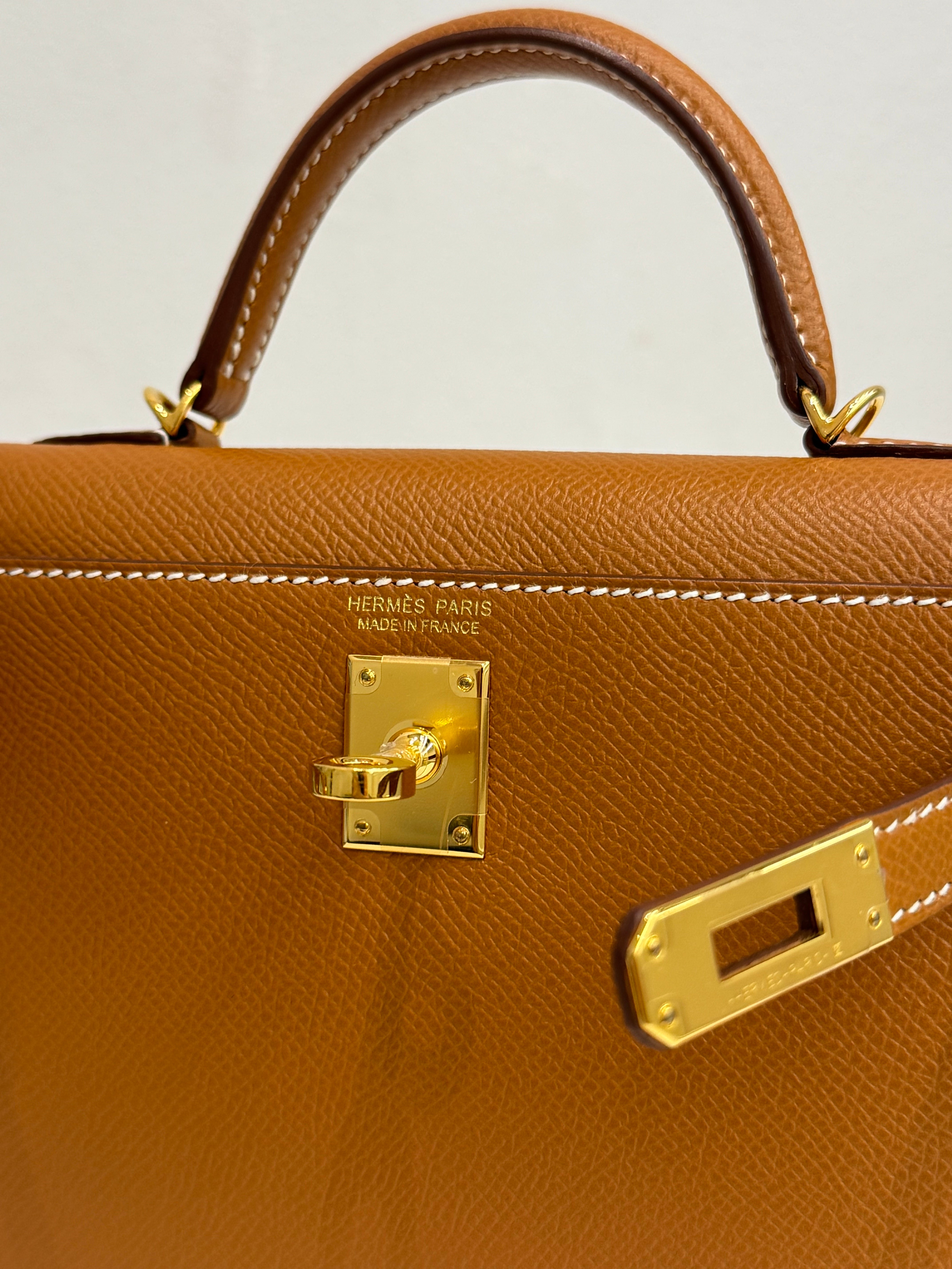 Hermes Mini Kelly II Epsom Gold STAMP B