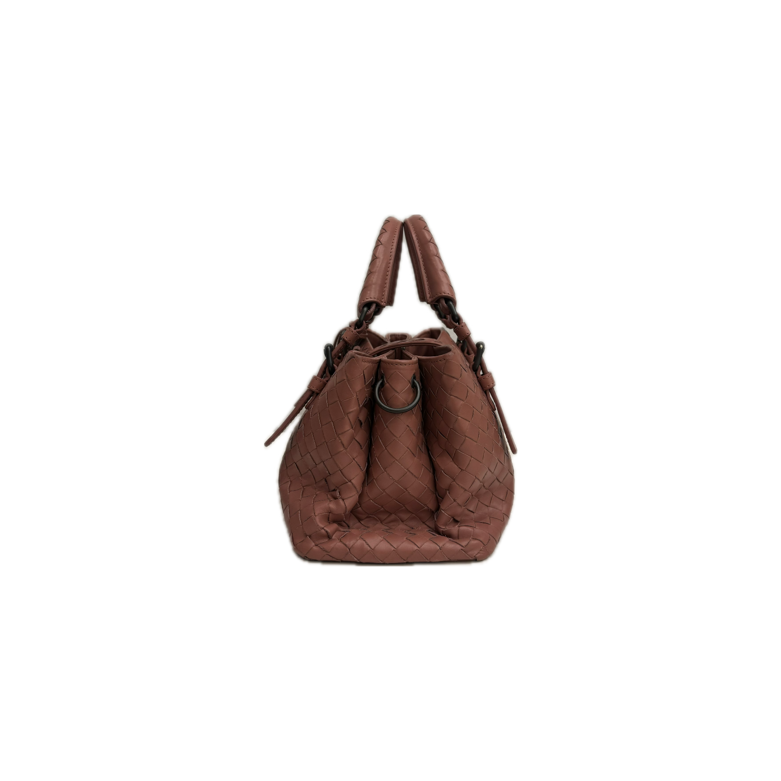 Bottega Veneta Mini Roma Bag Calfskin Dark Pink