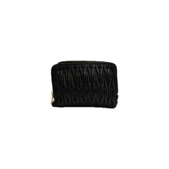 Miu Miu Matelasse Double Zip Nappa Black