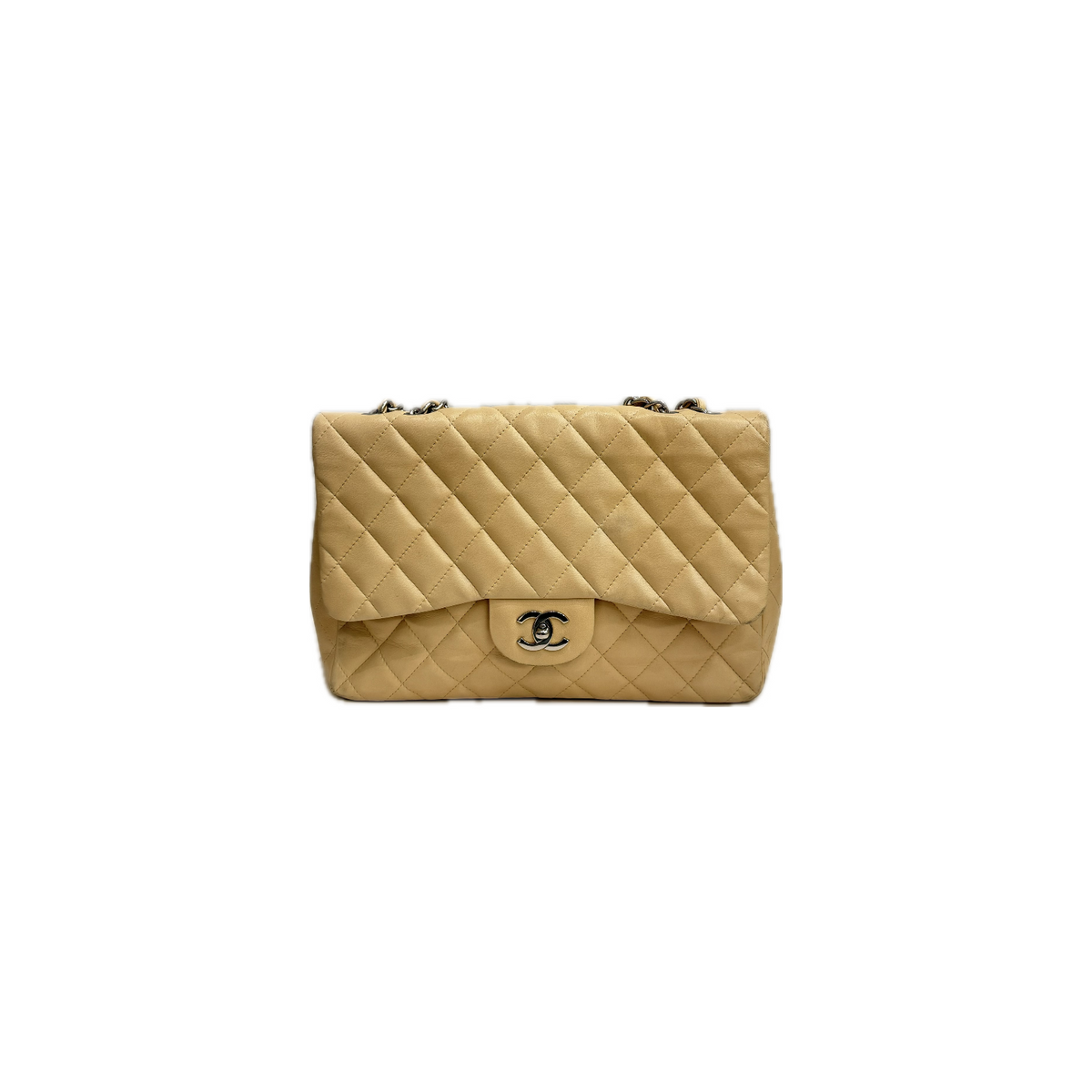 Chanel Jumbo Classic Double Flap Bag Lambskin Beige