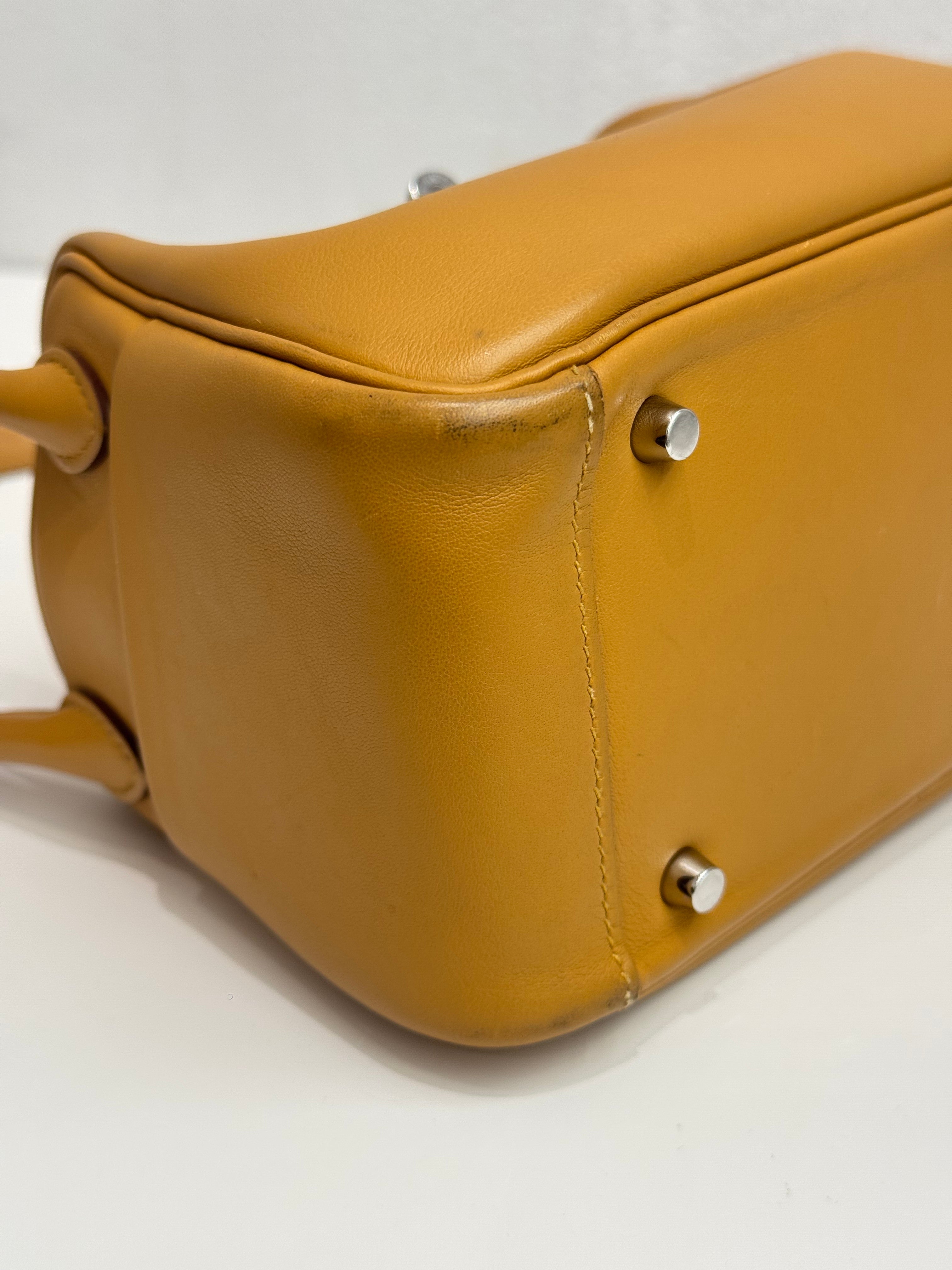 Hermes Mini Lindy Swift Sesame STAMP Z