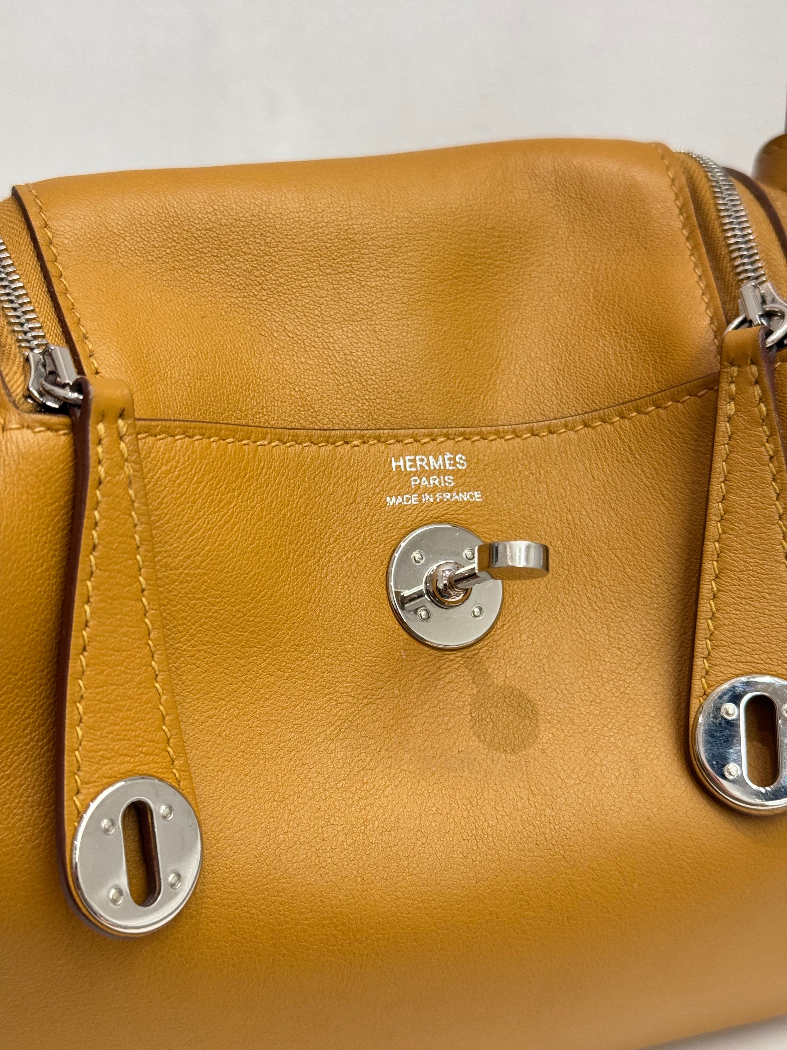 Hermes Mini Lindy Swift Sesame STAMP Z