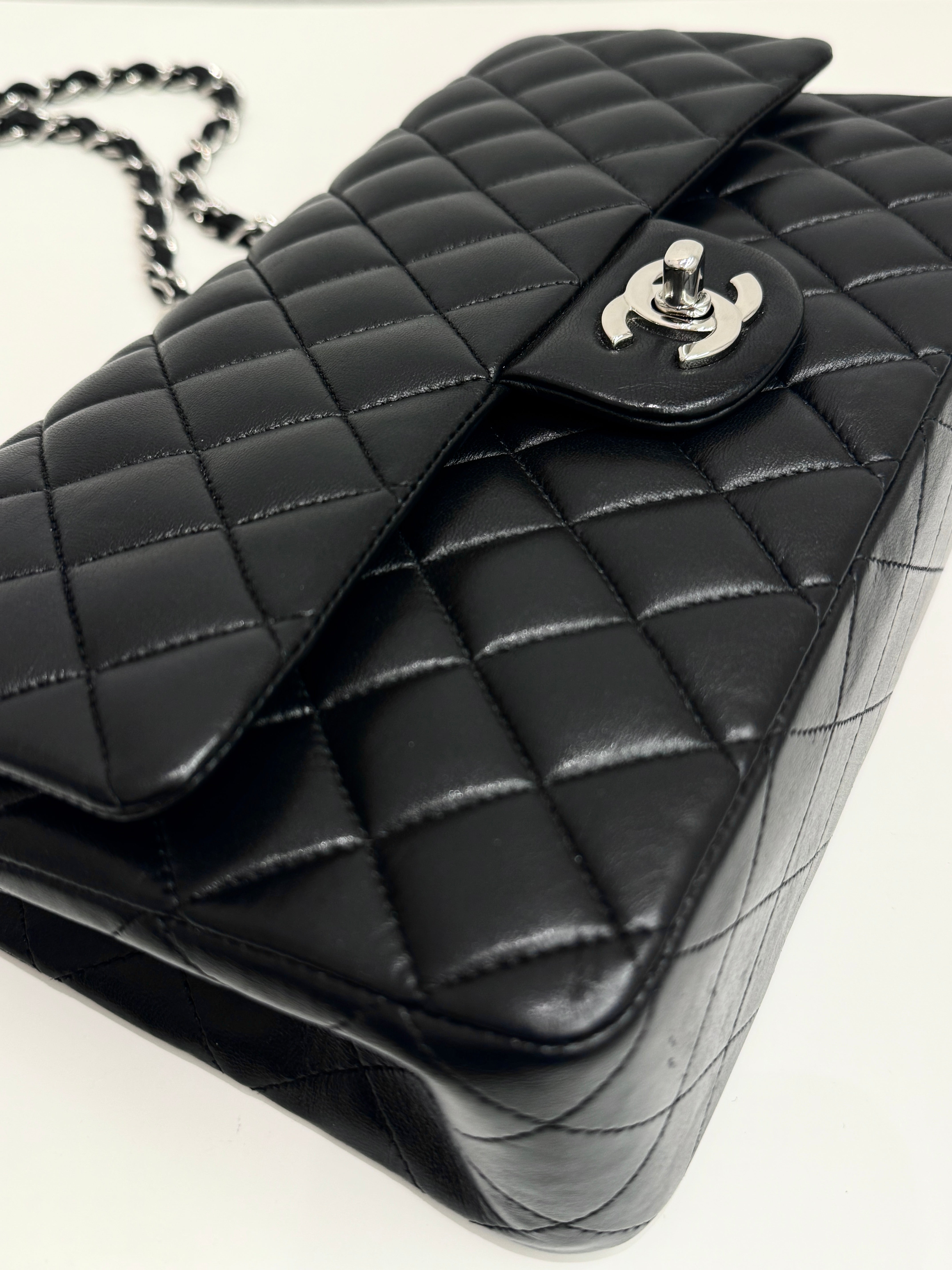 Chanel Medium Classic Double Flap Lamskin Black