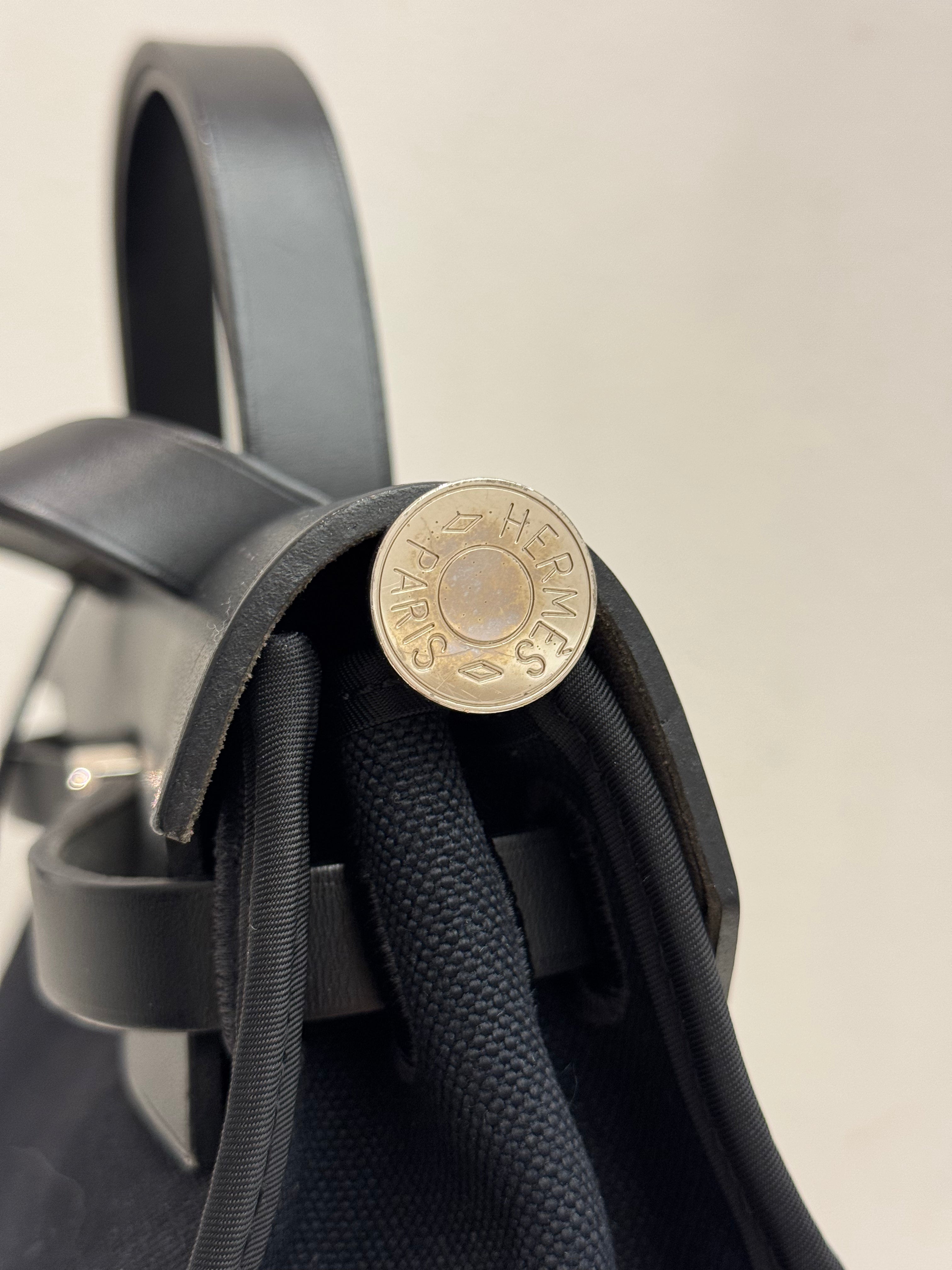 Hermes Herbag 31 Black STAMP A
