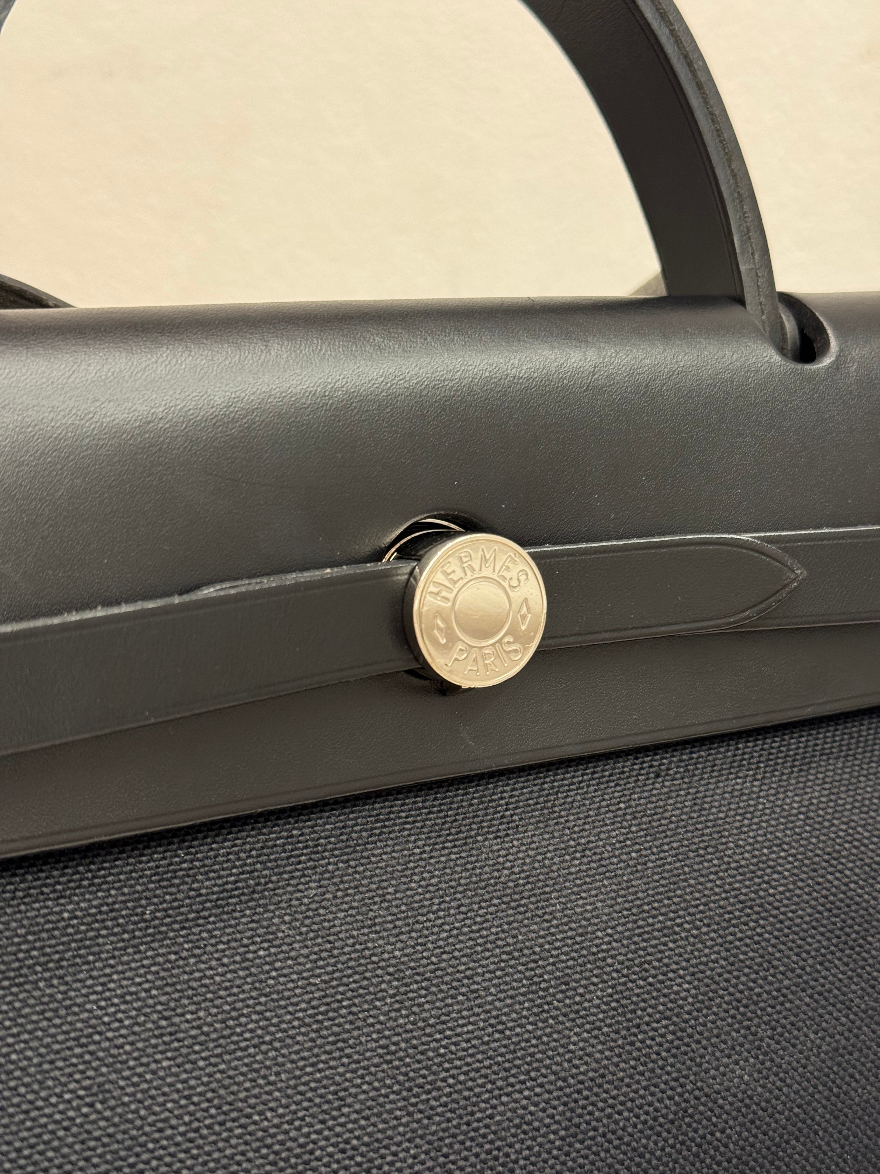Hermes Herbag 31 Black STAMP A