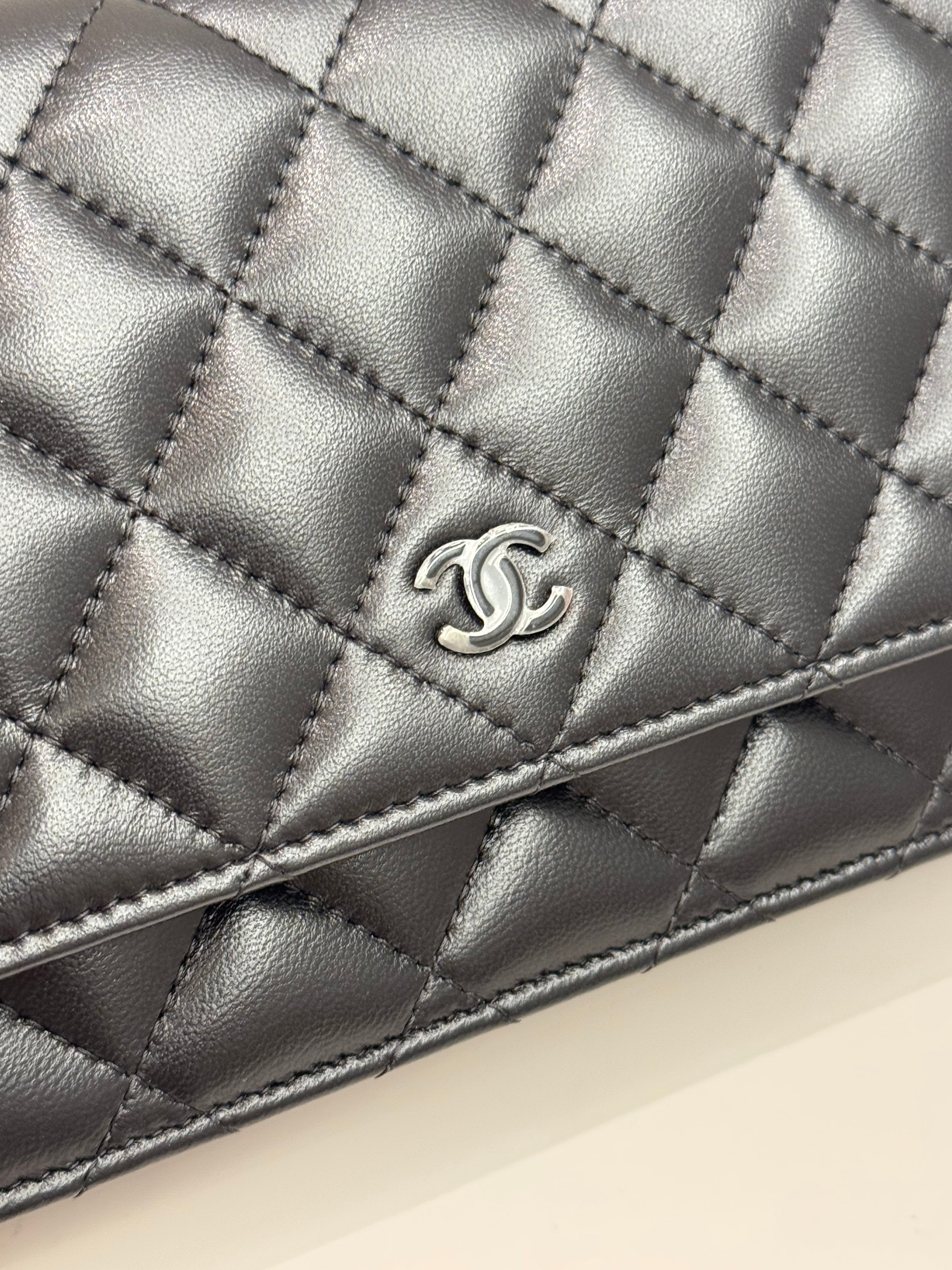 Chanel Wallet On Chain Lambskin So Black (Microchip)