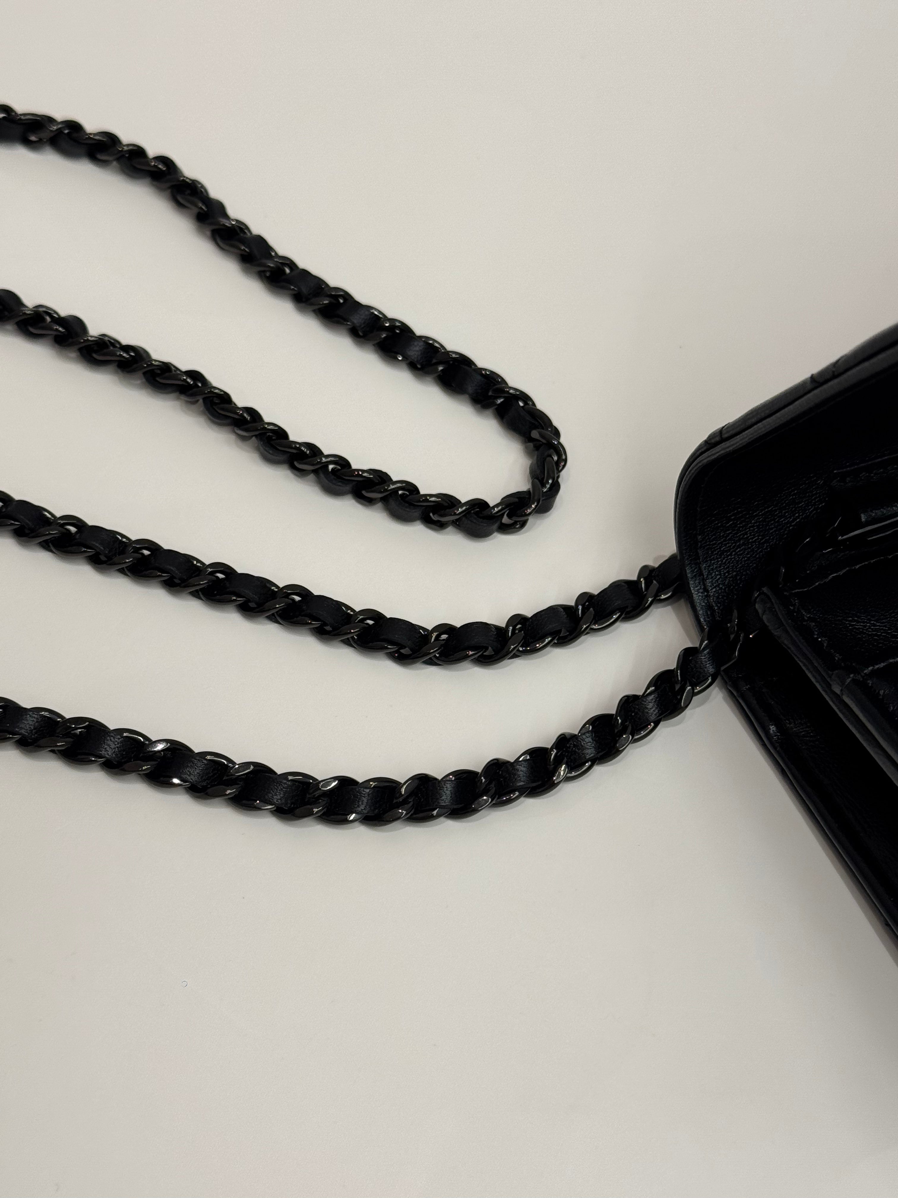 Chanel Wallet On Chain Lambskin So Black (Microchip)