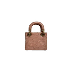 Dior Mini Lady Dior Alligator Mississippiensis Crystal Pink