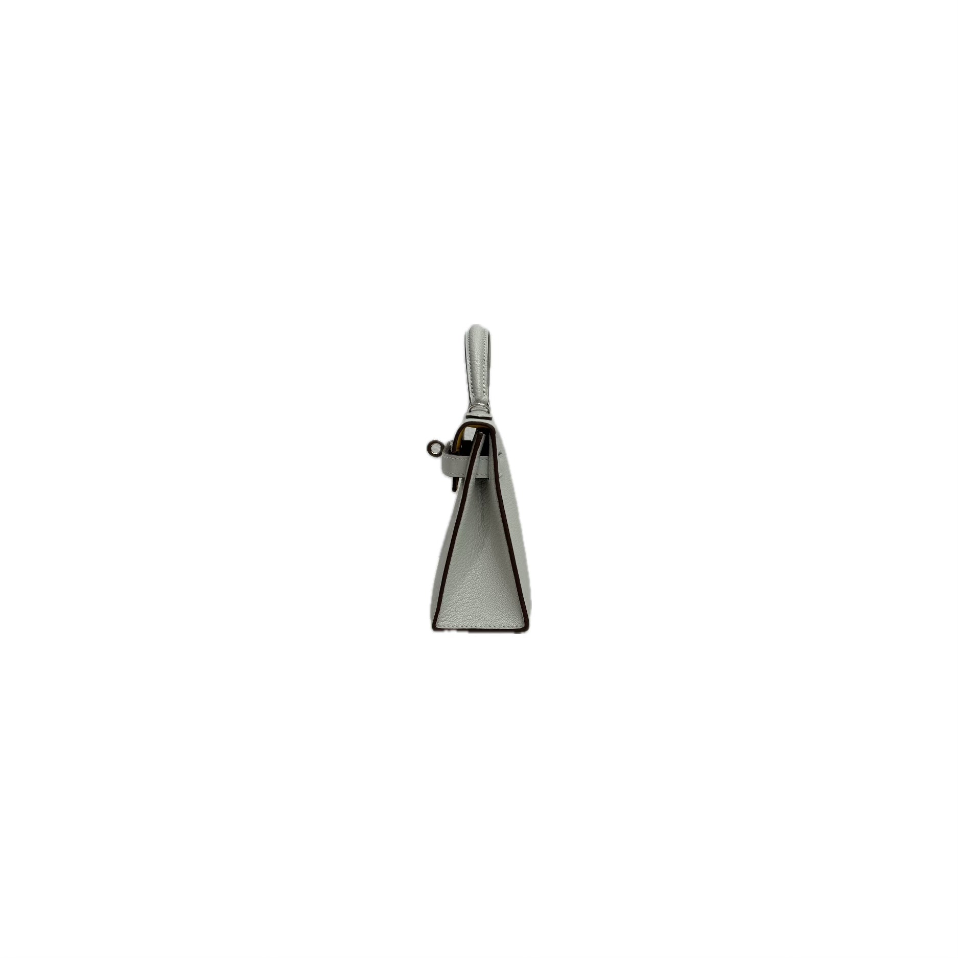 Hermes Mini Kelly II Chevre Mysore Gris Perle STAMP U