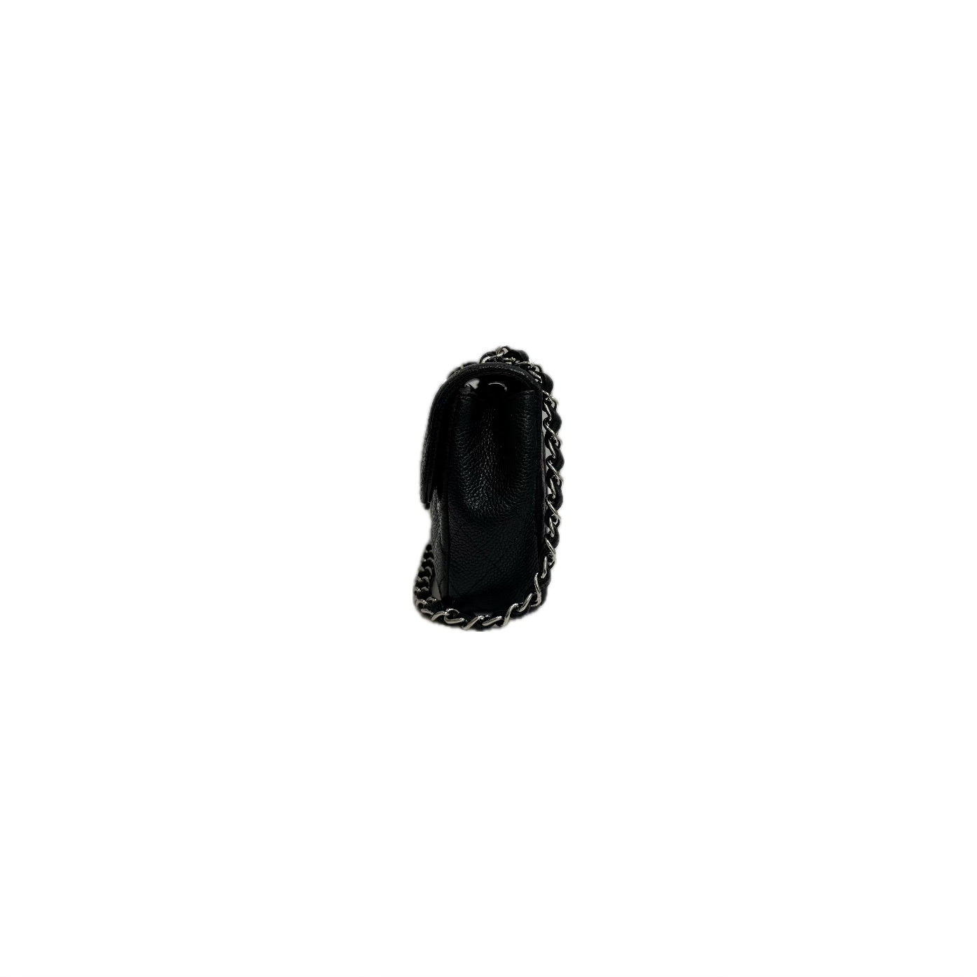 Chanel East West Flap Shoulder Bag Caviar Black