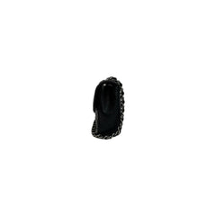 Chanel East West Flap Shoulder Bag Caviar Black