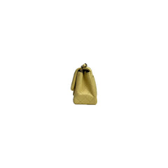 Chanel Mini Square Flap Bag Lambskin Yellow (Microchip)