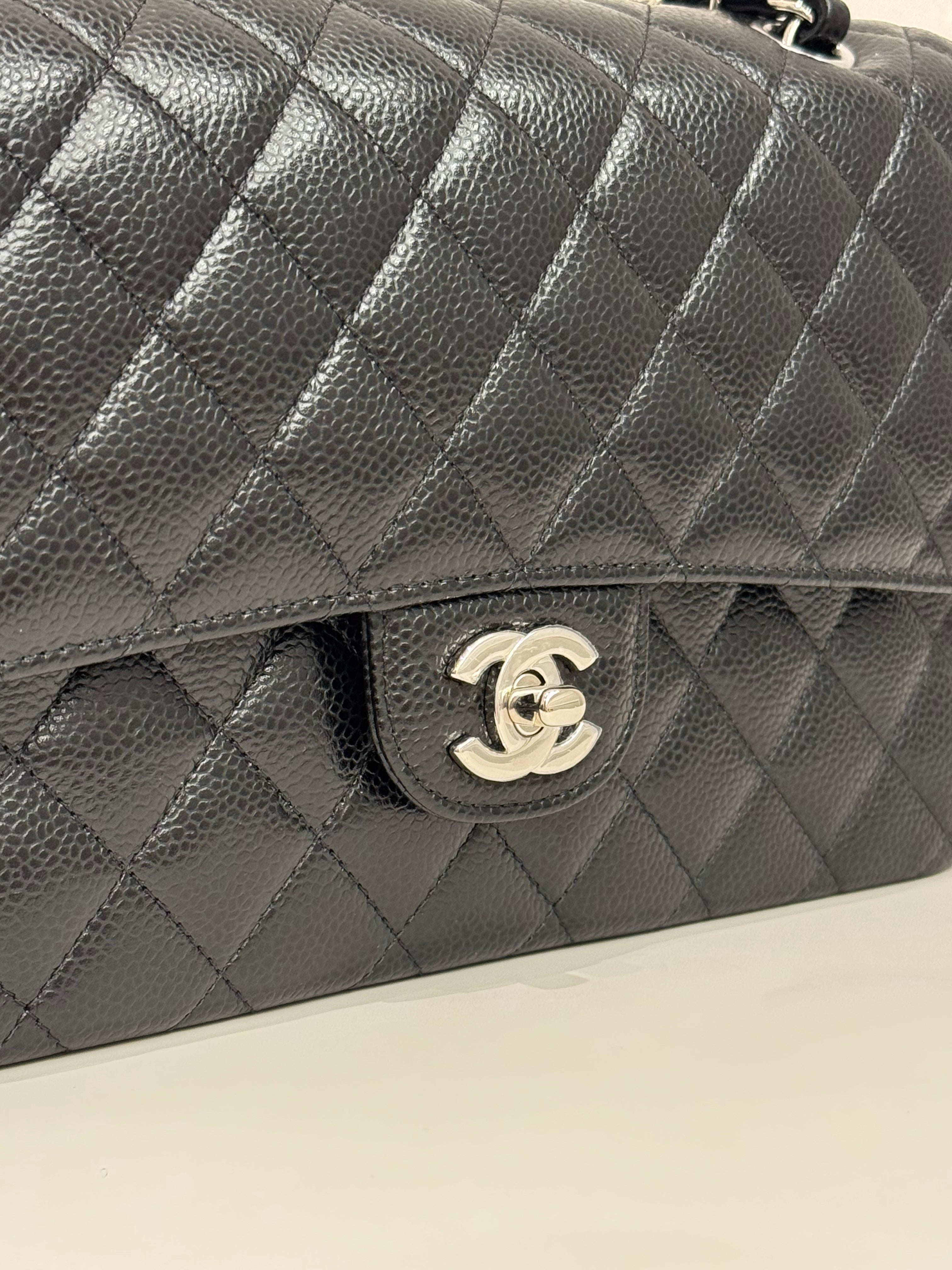 Chanel Medium Classic Double Flap Caviar Black