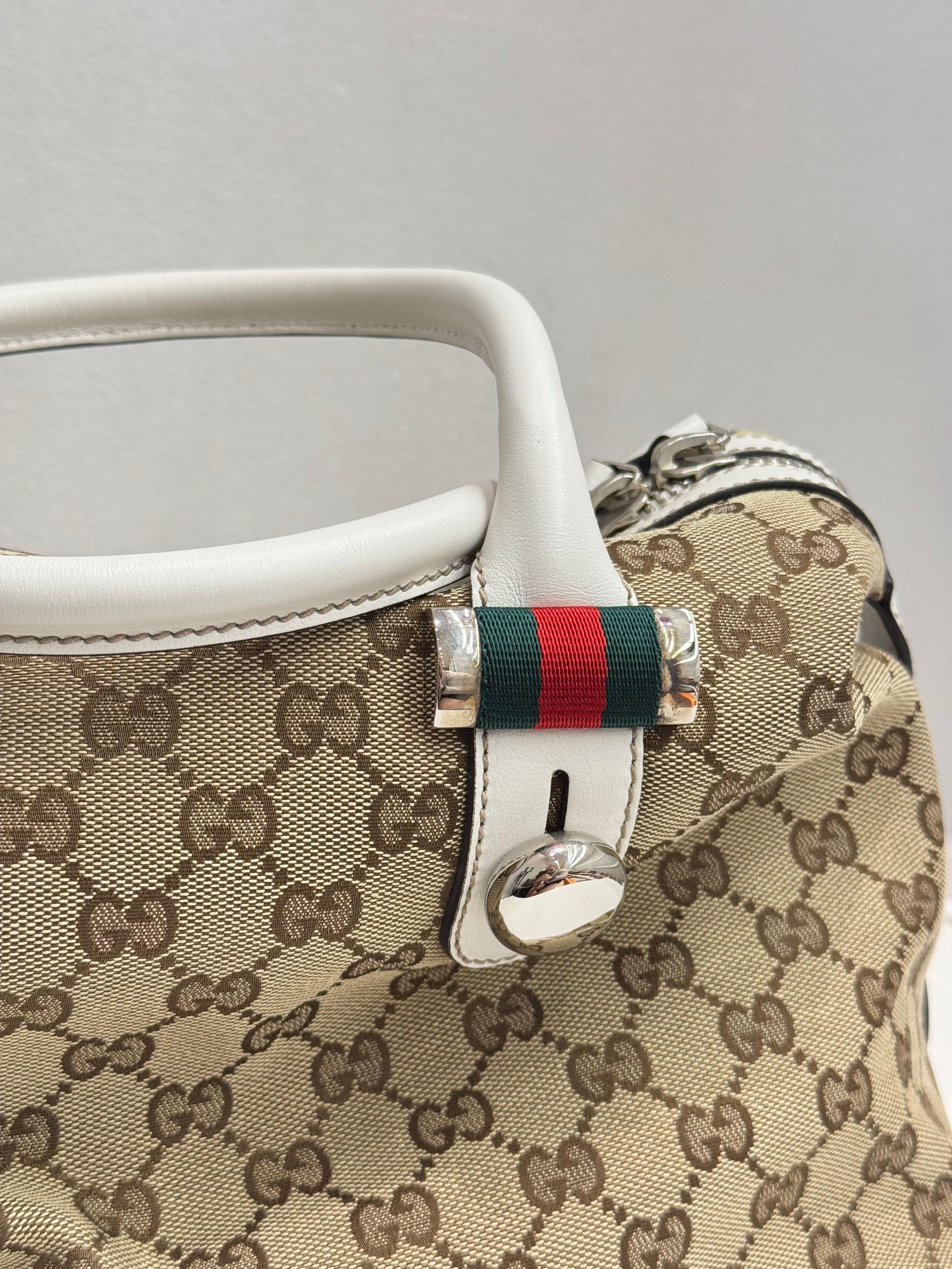Gucci Cartable Boston Bag GG Supreme Cavas
