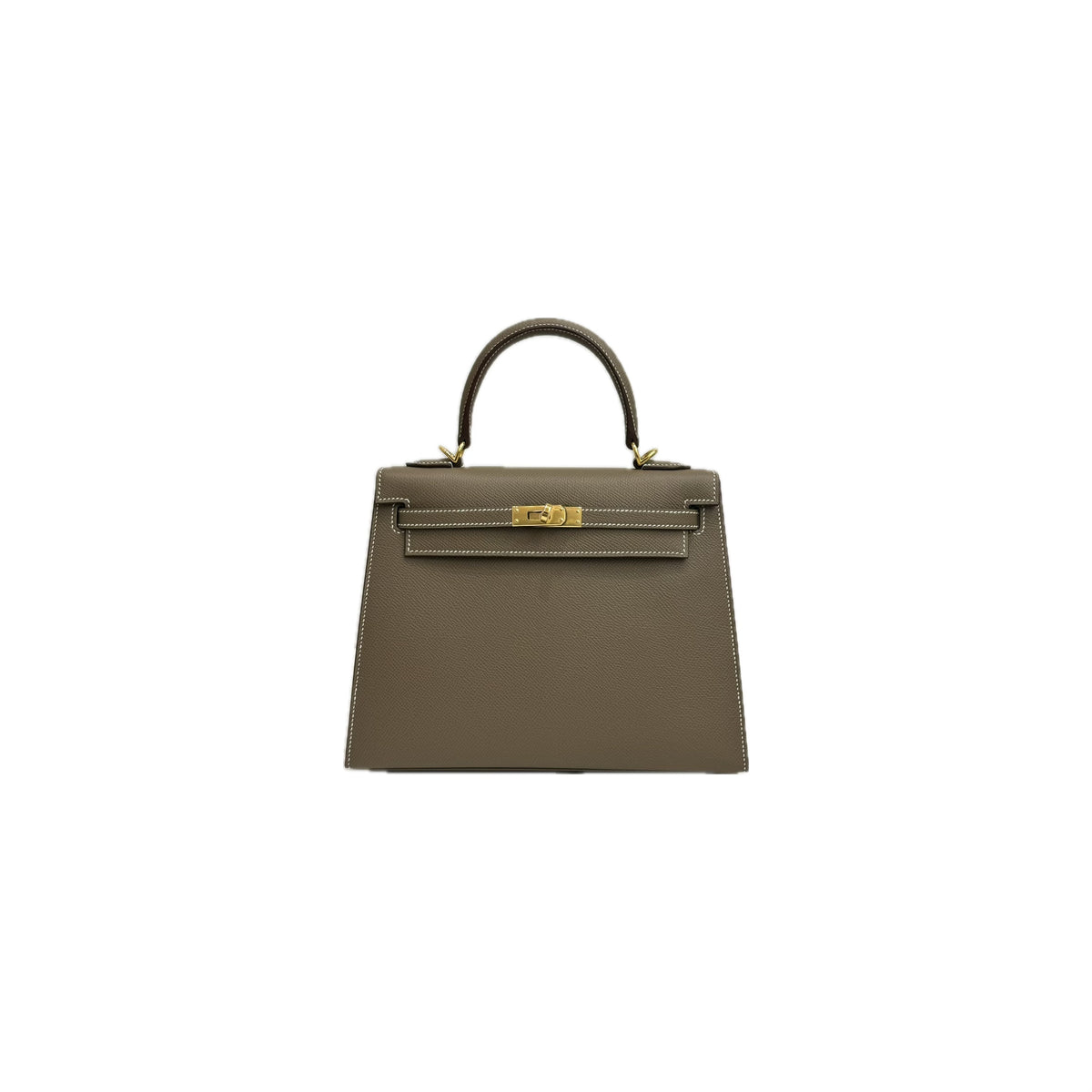 Hermes Kelly 25 Epsom Etoupe STAMP K