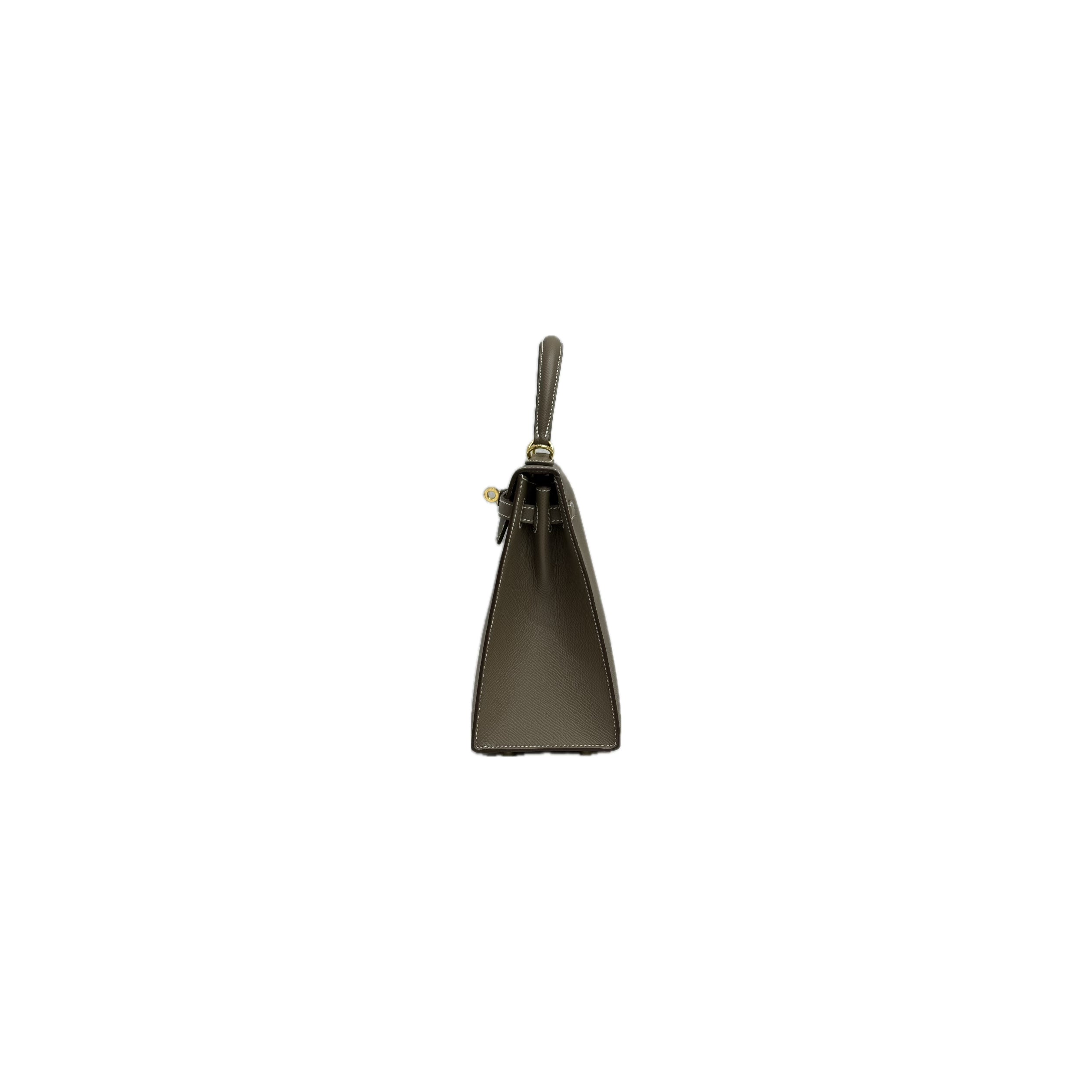 Hermes Kelly 25 Epsom Etoupe STAMP K