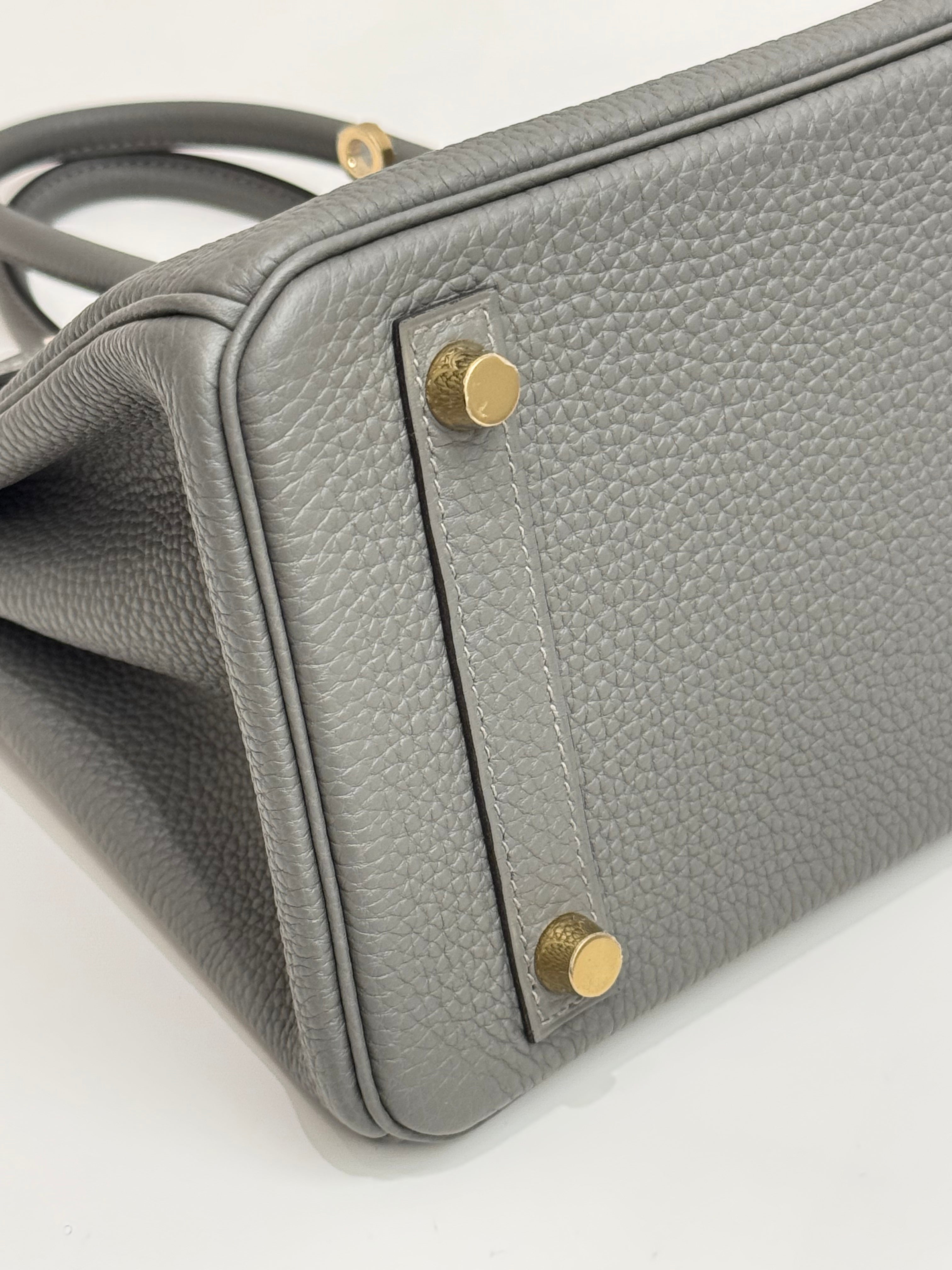 Hermes Birkin 25 Togo Gris Meyer STAMP W