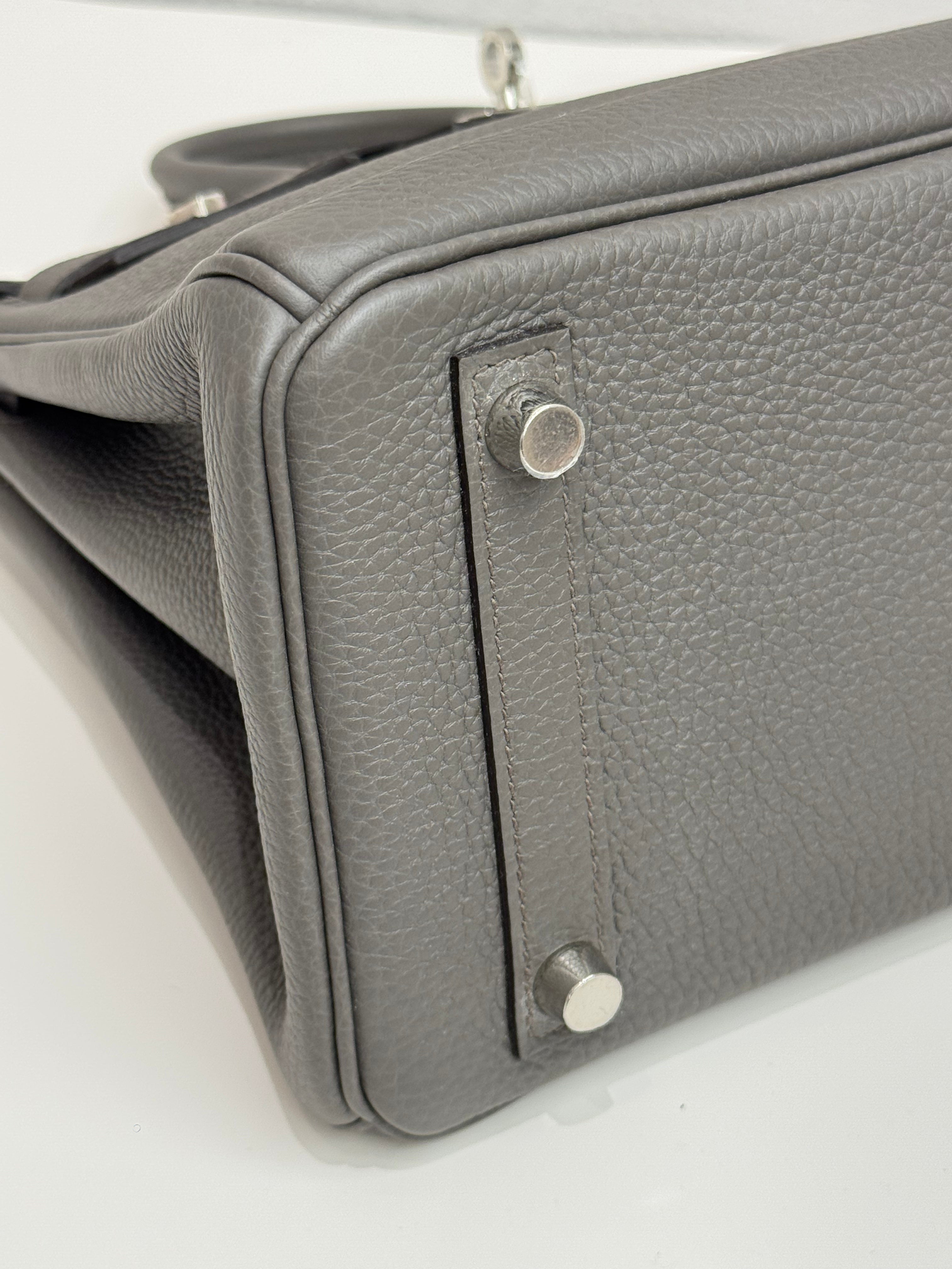 Hermes Birkin 25 Togo Gris Etain STAMP Z