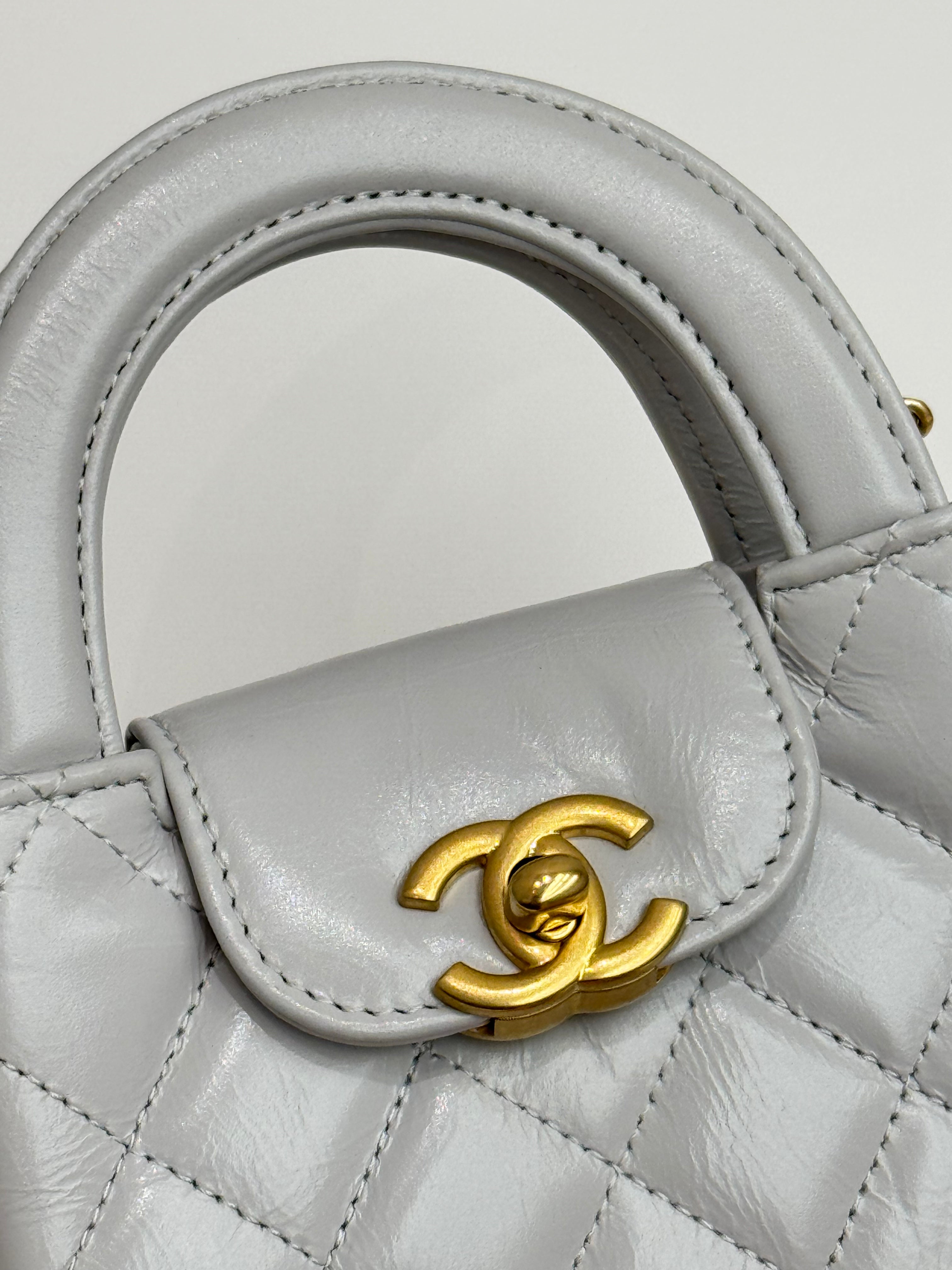 Chanel Mini Nano Kelly Shopper Calfskin White (Microchip)