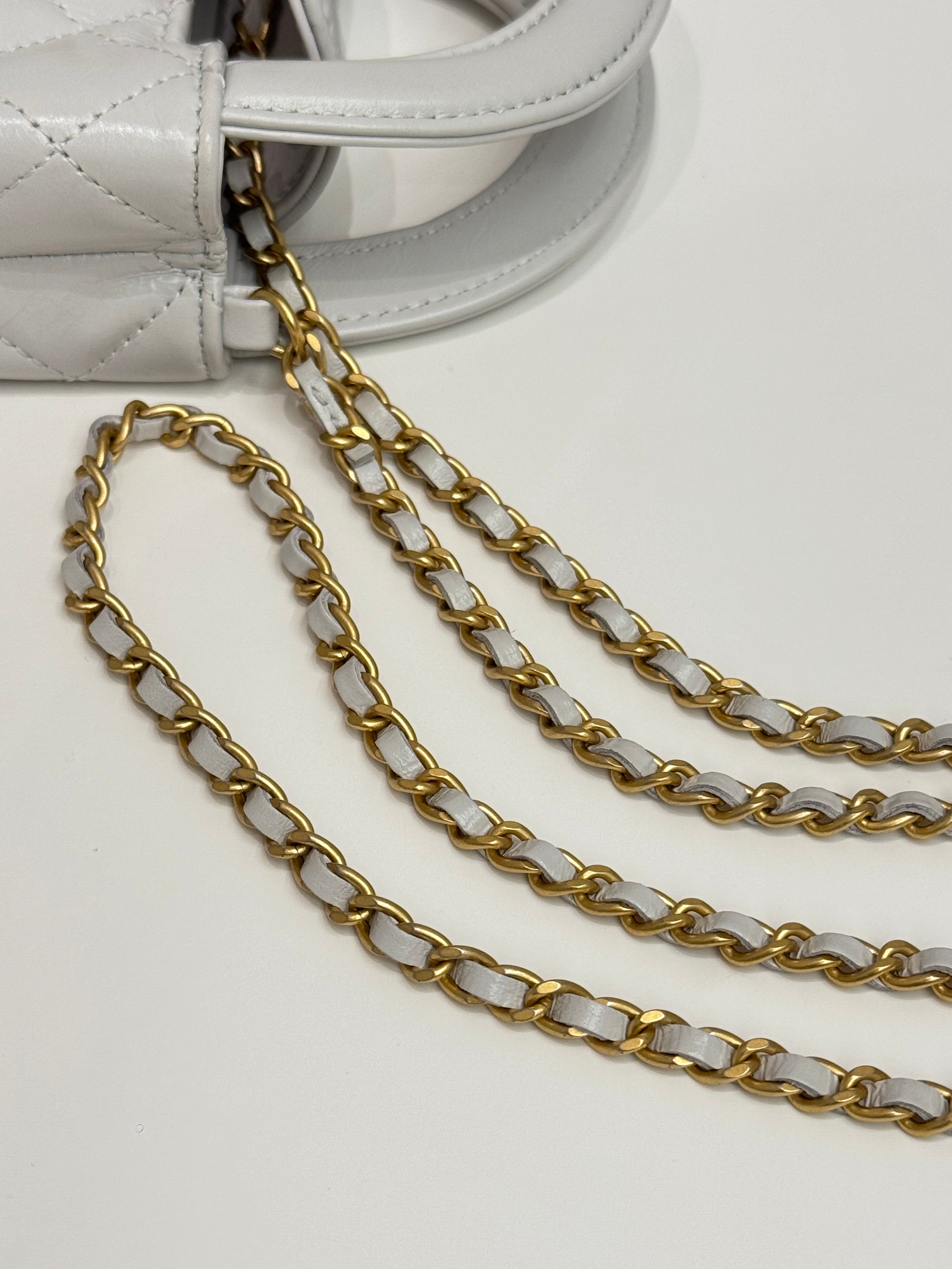 Chanel Mini Nano Kelly Shopper Calfskin White (Microchip)