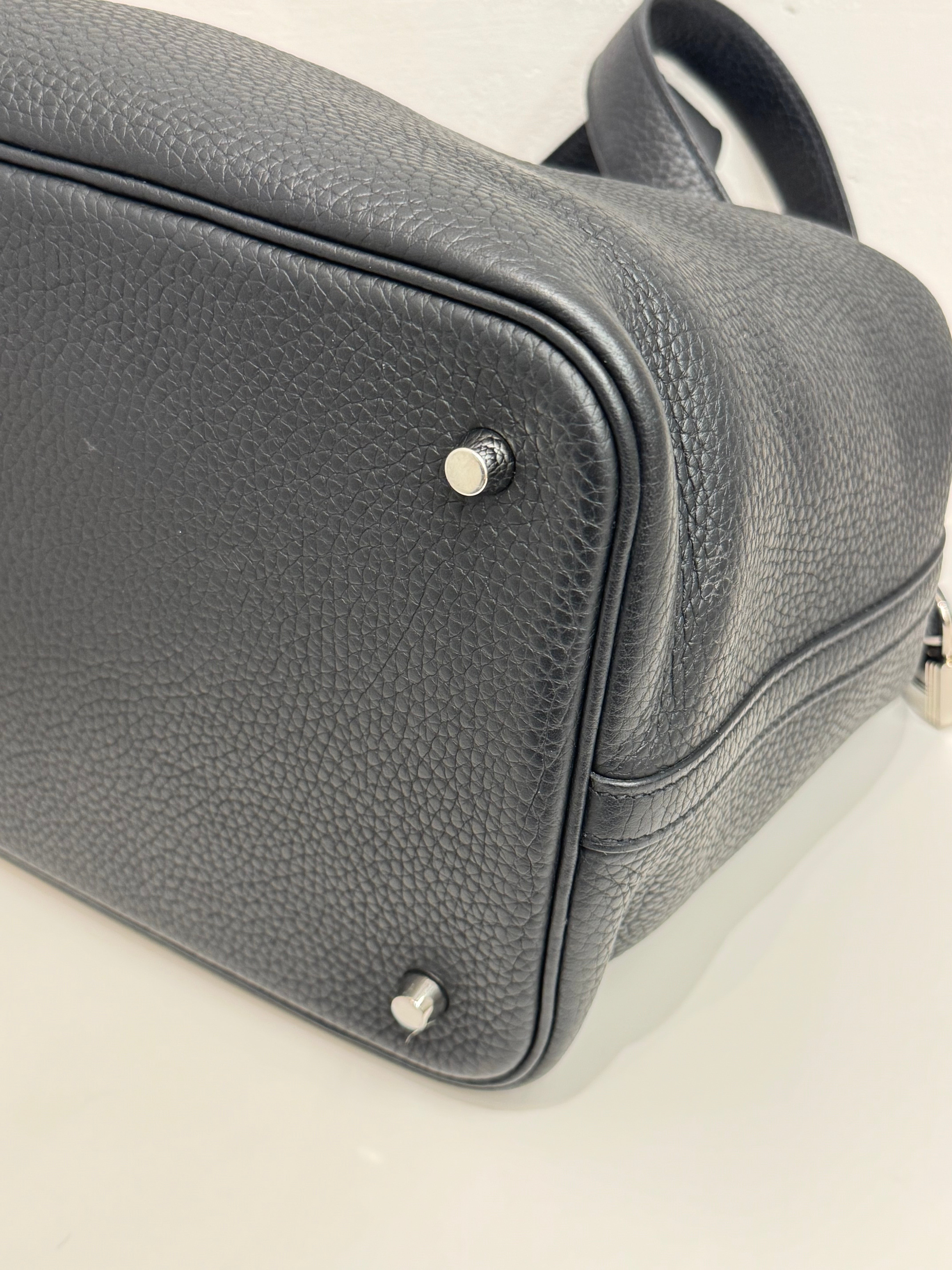 Hermes Picotin 22 Clemence Black STAMP U