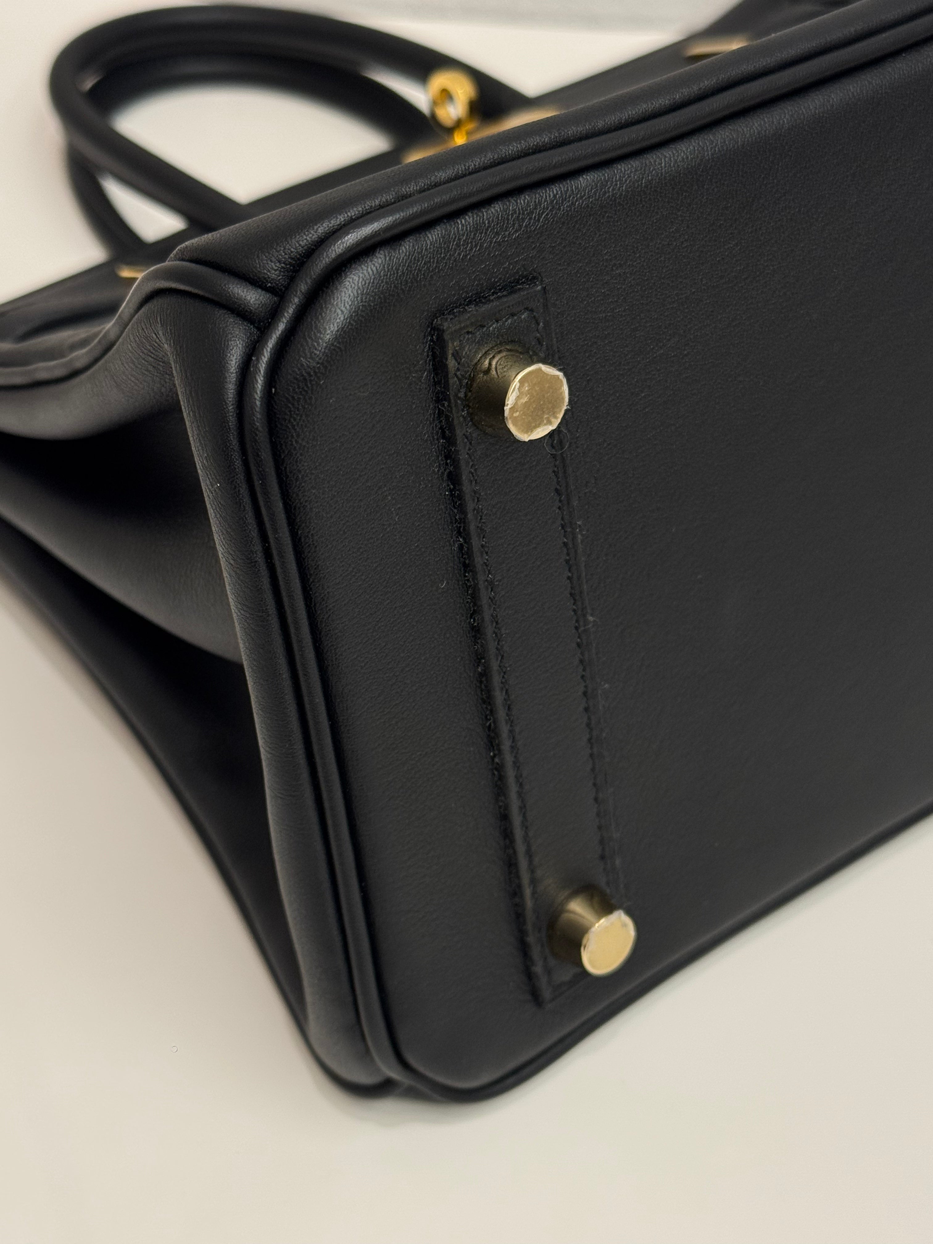 Hermes Birkin 25 Swift Black STAMP A